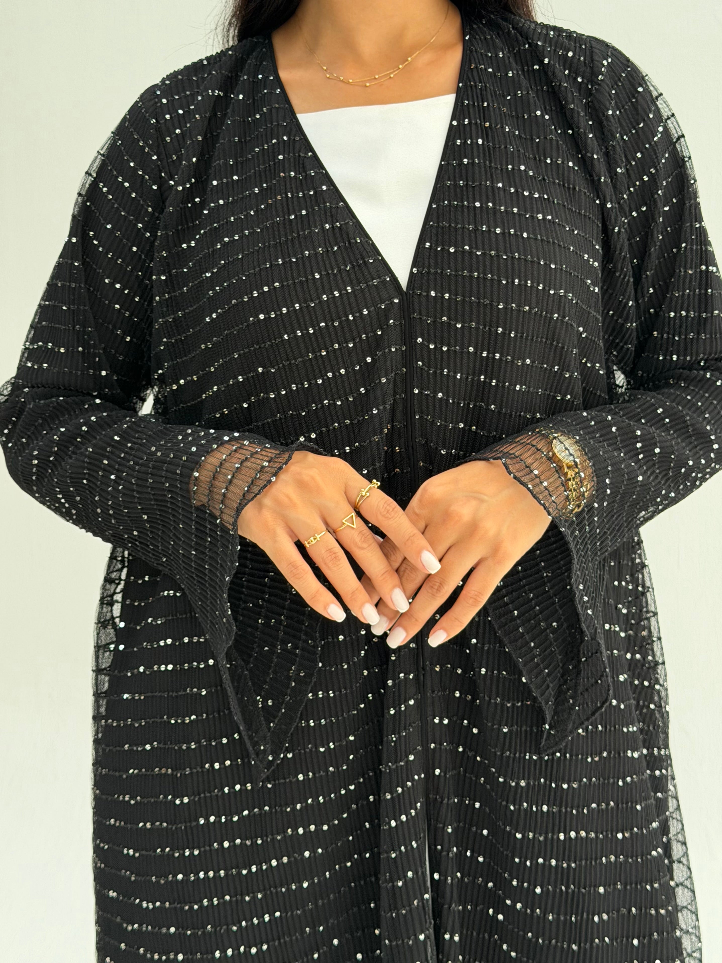 Calla Lily ( pleated tule abaya with Sheila )