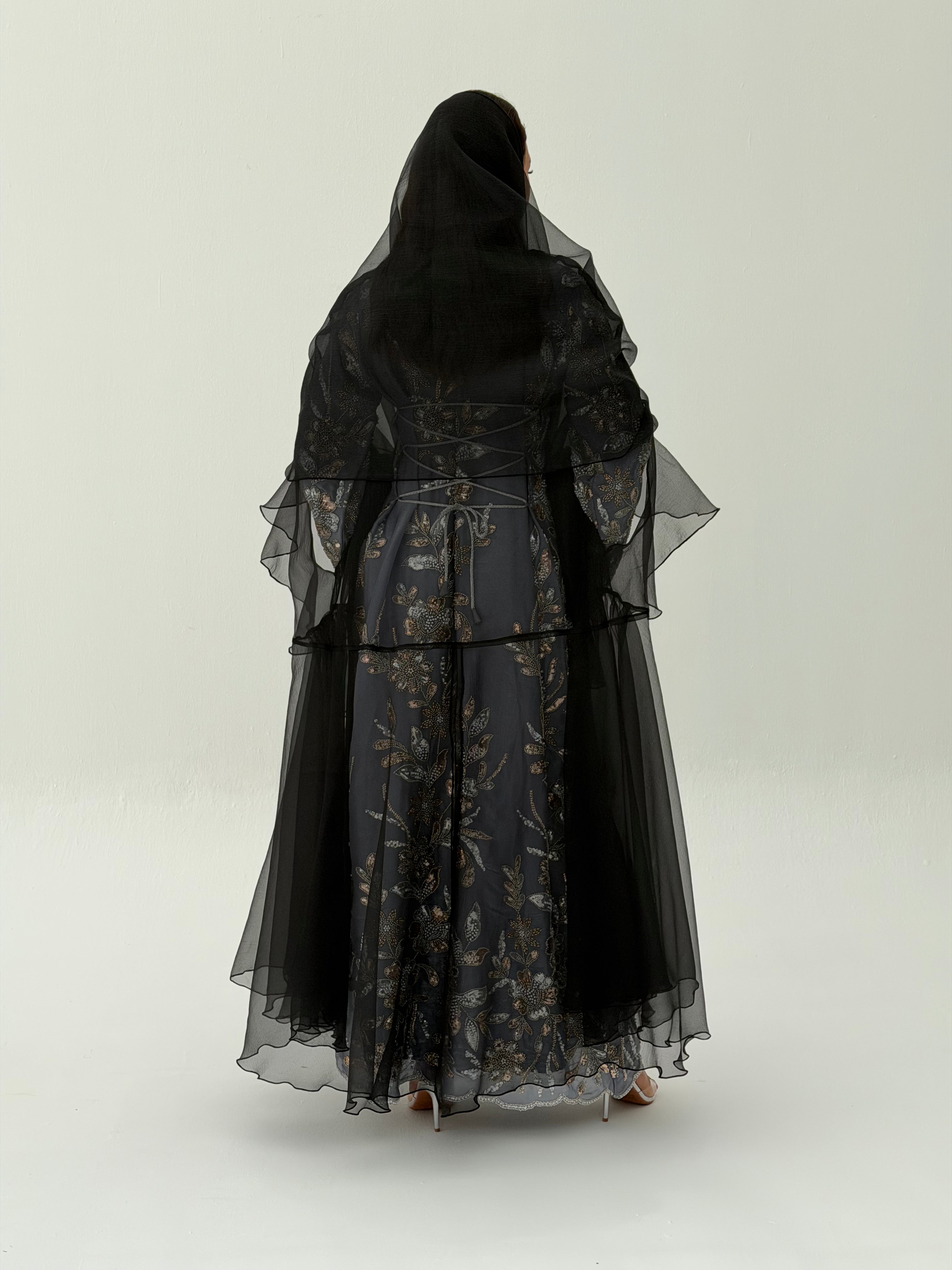 Buthaina ( Soft Organza Eid & Wedding Abaya with sheila )