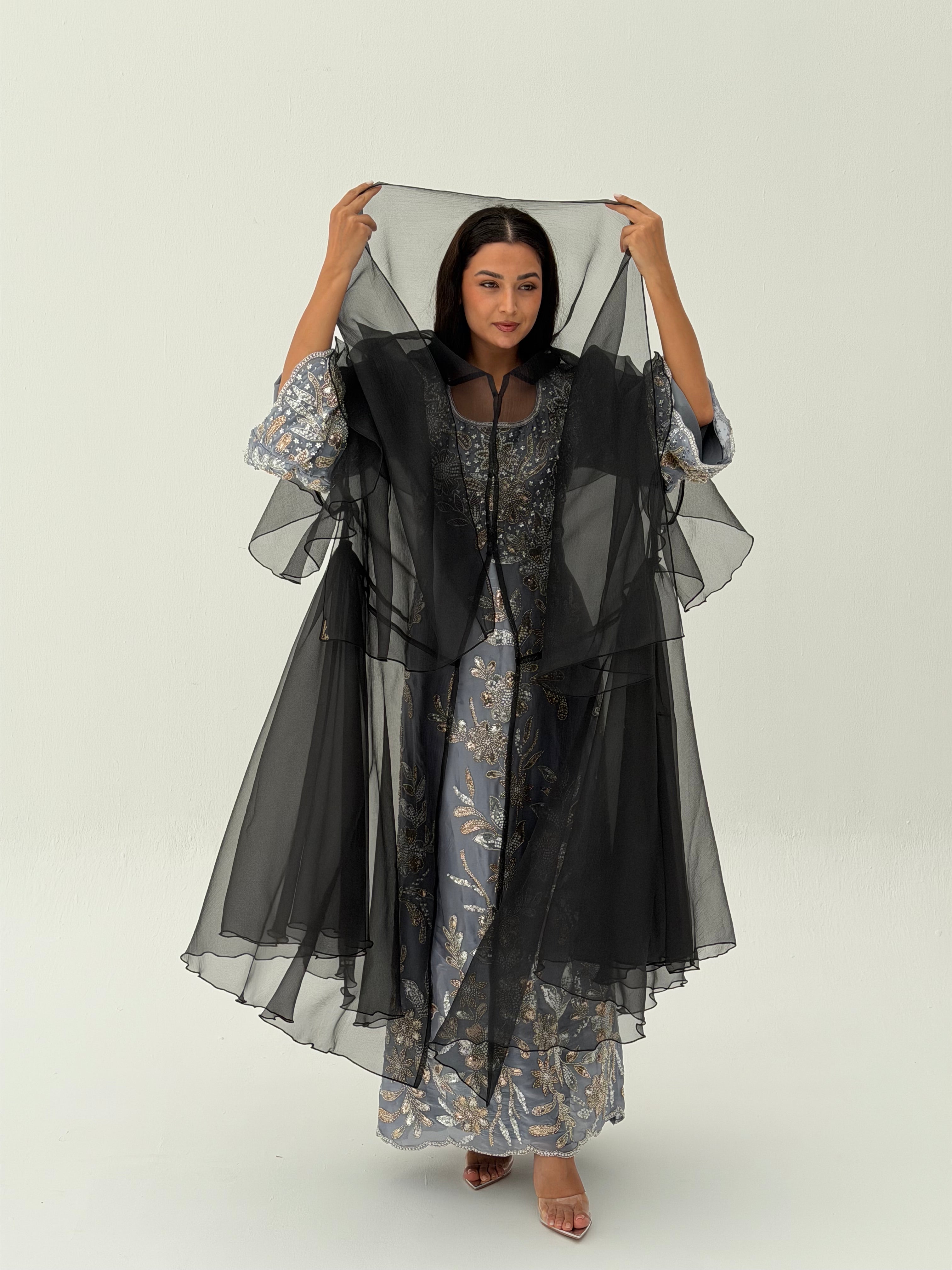 Buthaina ( Soft Organza Eid & Wedding Abaya with sheila )