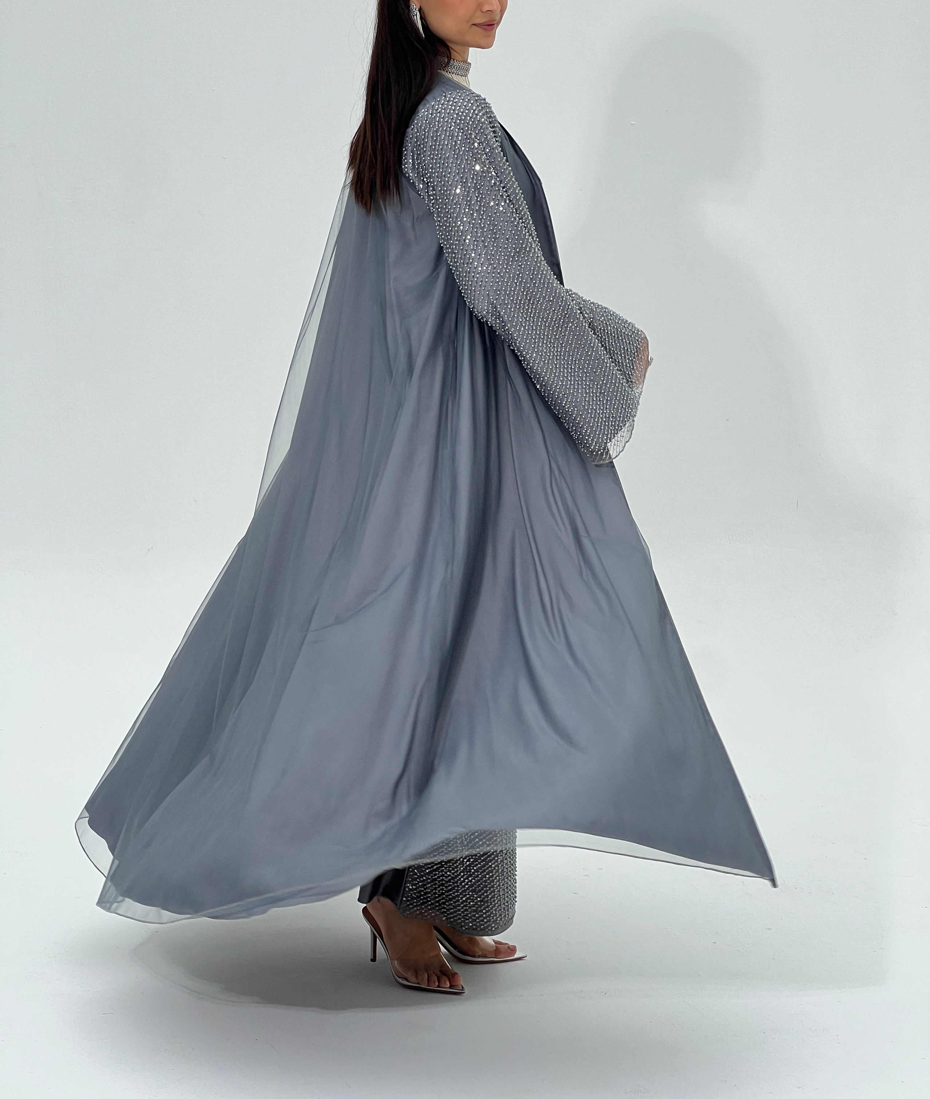 Leila Abaya with inner dress & sheila