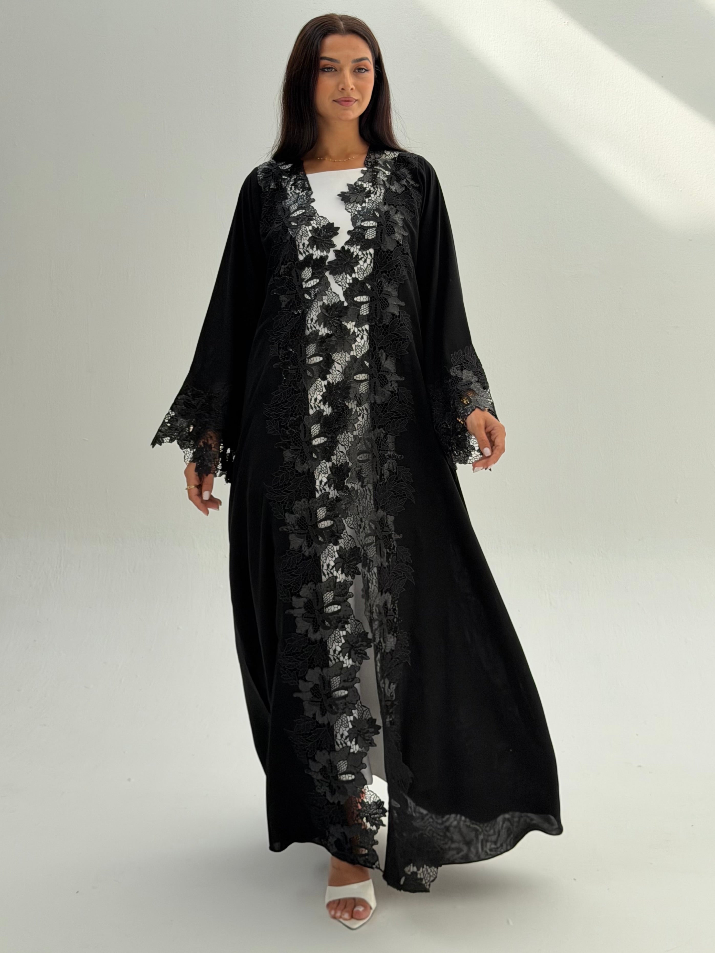 Nila ( Lace Chiffon abaya with Sheila )