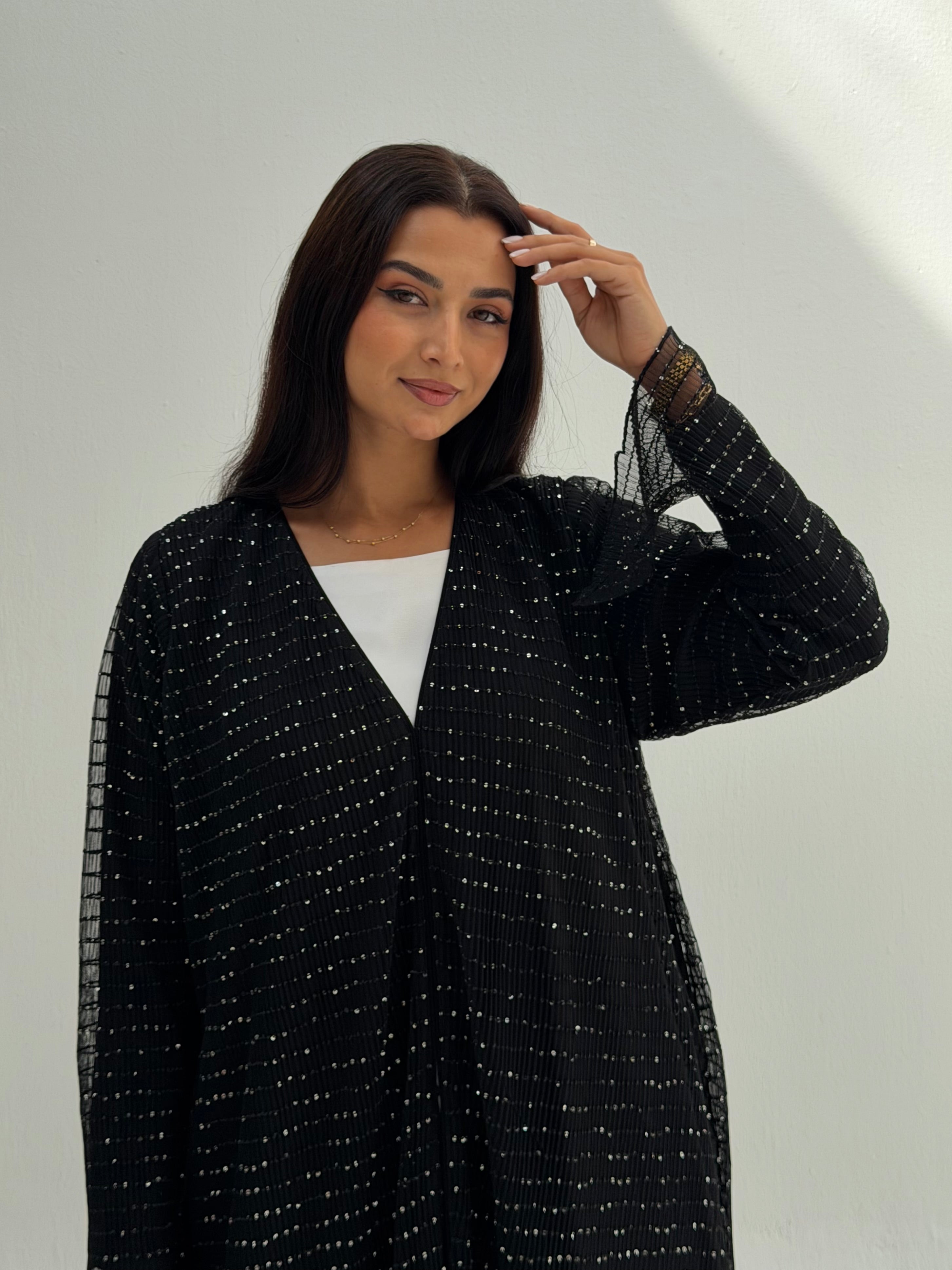 Calla Lily ( pleated tule abaya with Sheila )