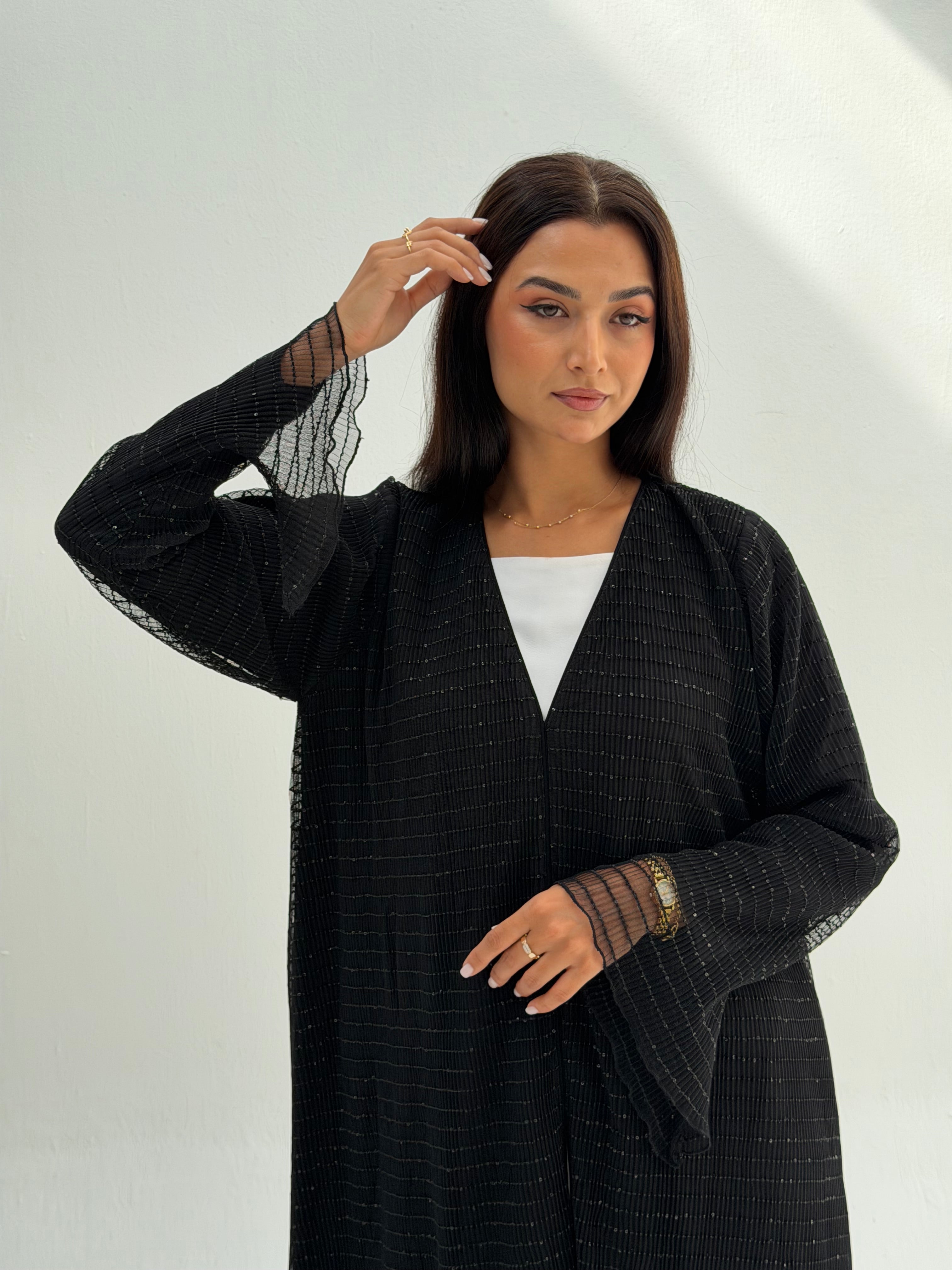 Calla Lily ( pleated tule abaya with Sheila )