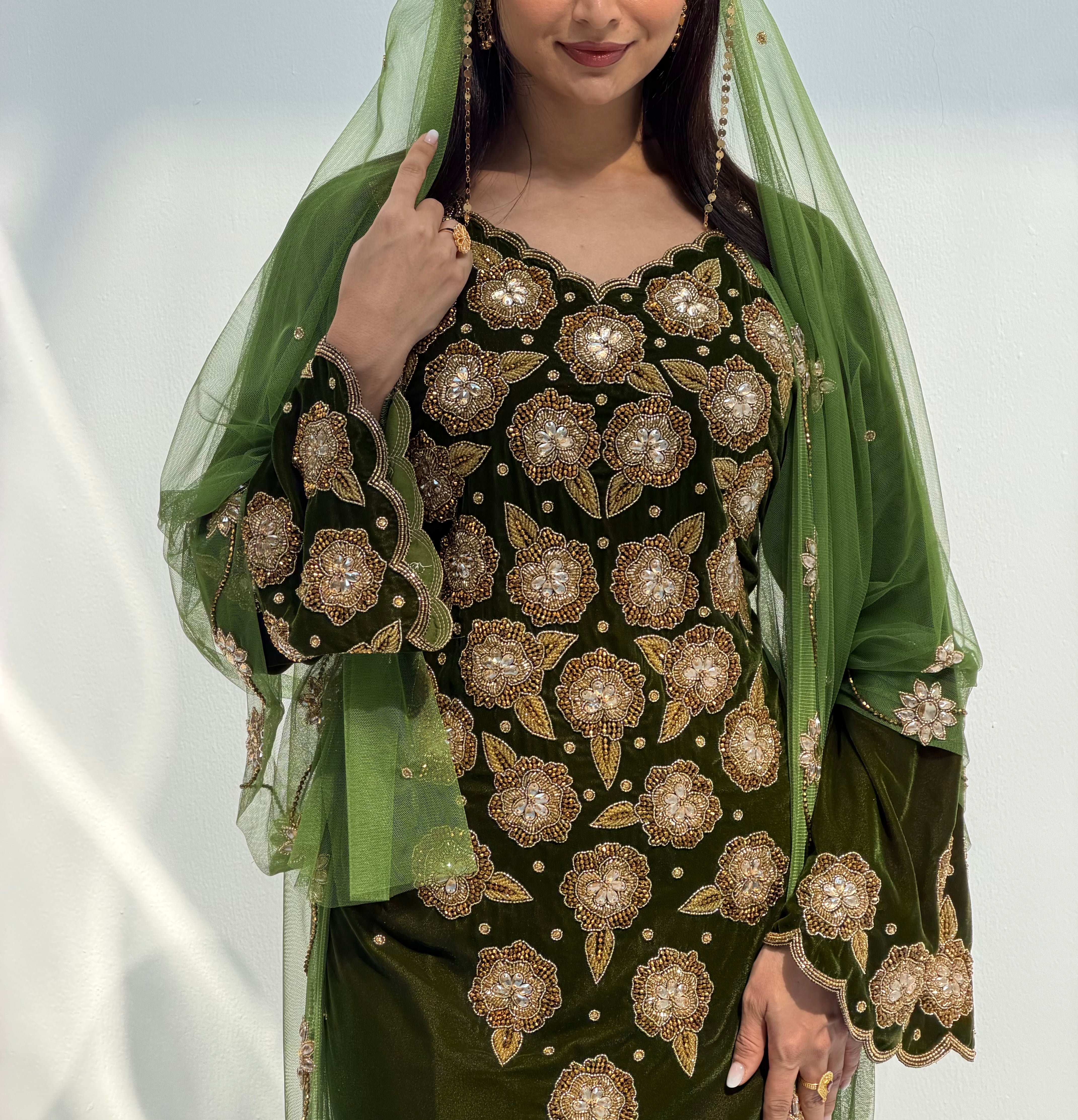 Mitha ( Velvet Dress With Bisht Tule & Tule Sheila )