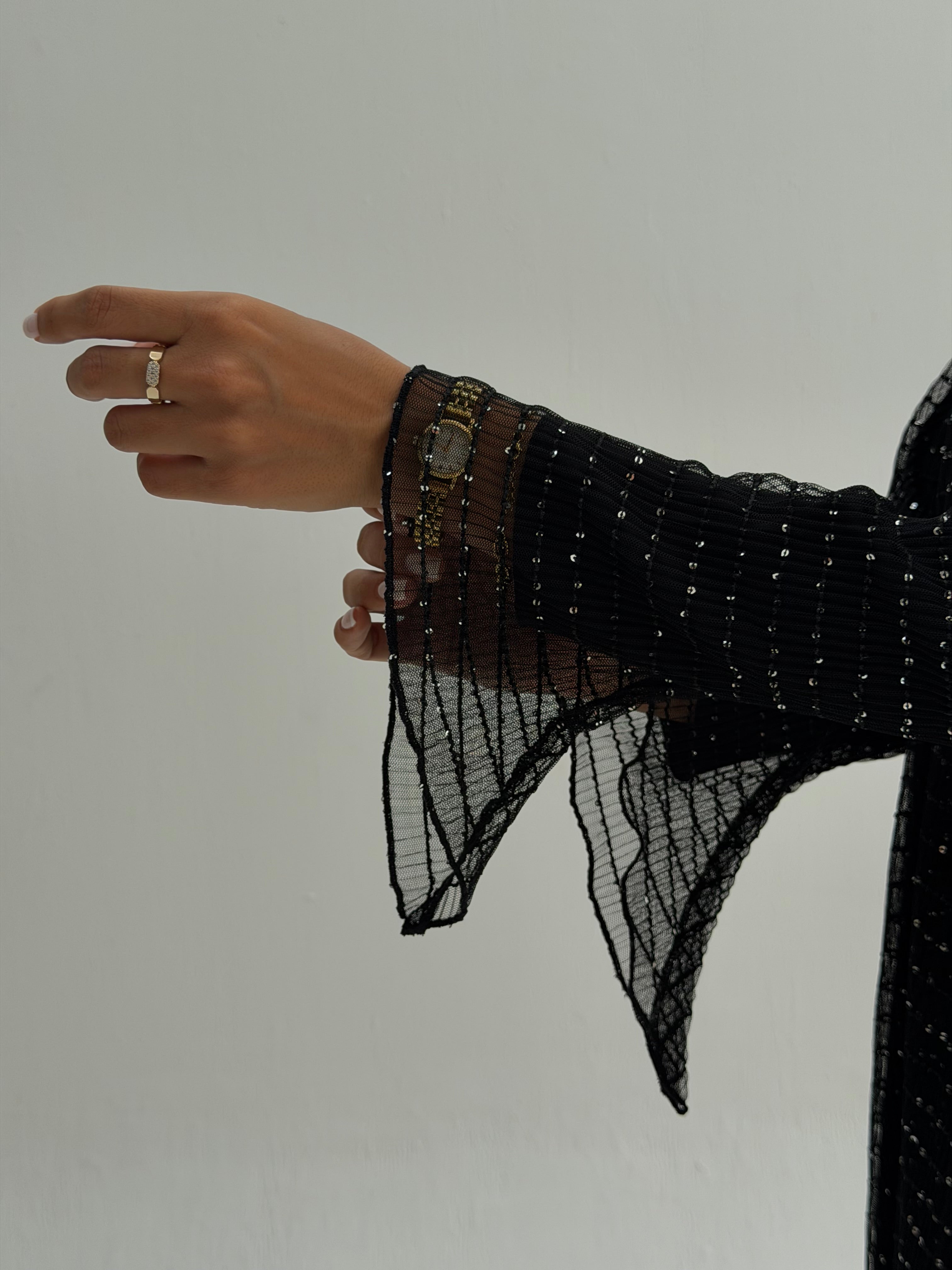 Calla Lily ( pleated tule abaya with Sheila )
