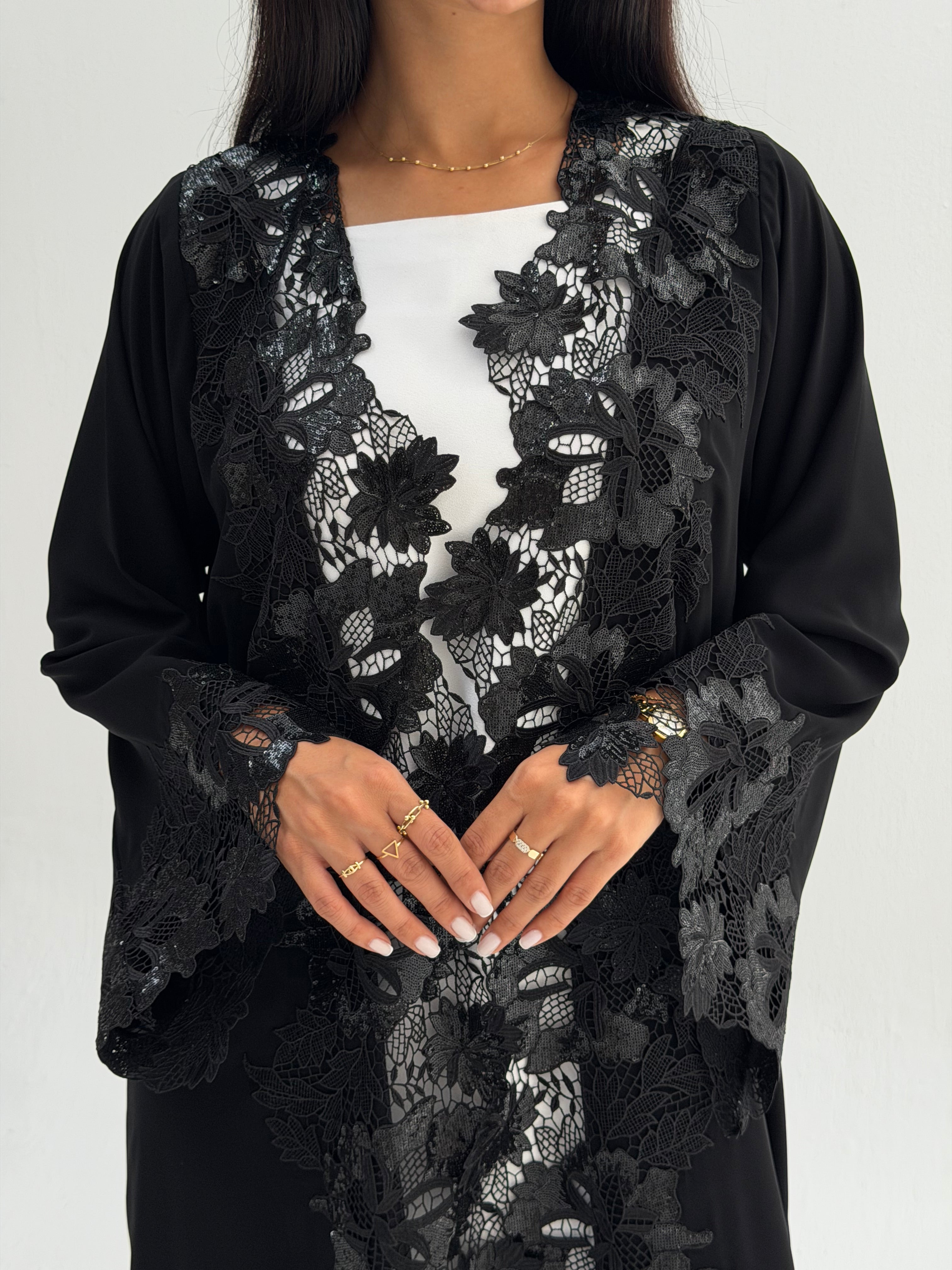 Nila ( Lace Chiffon abaya with Sheila )