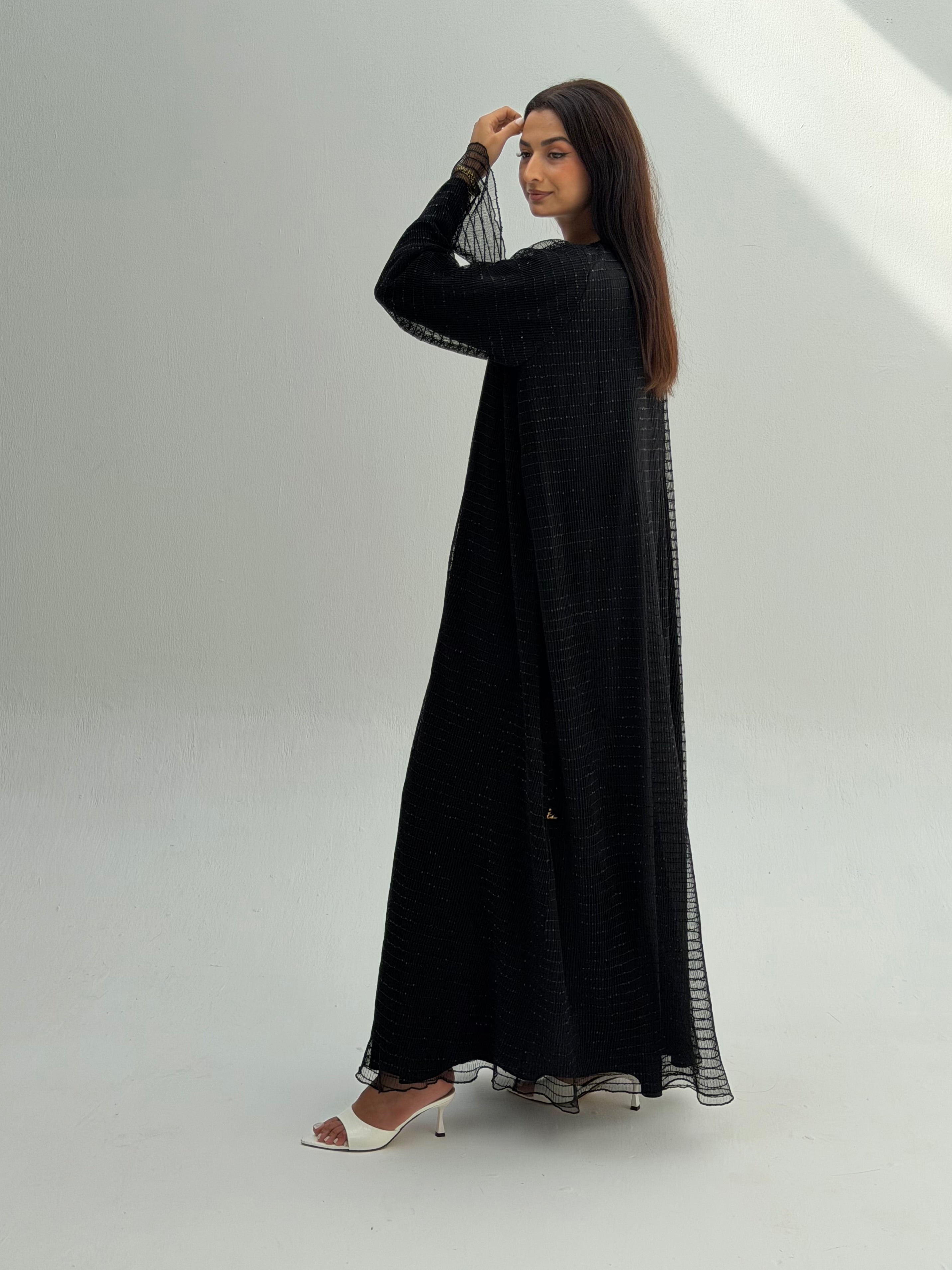 Calla Lily ( pleated tule abaya with Sheila )