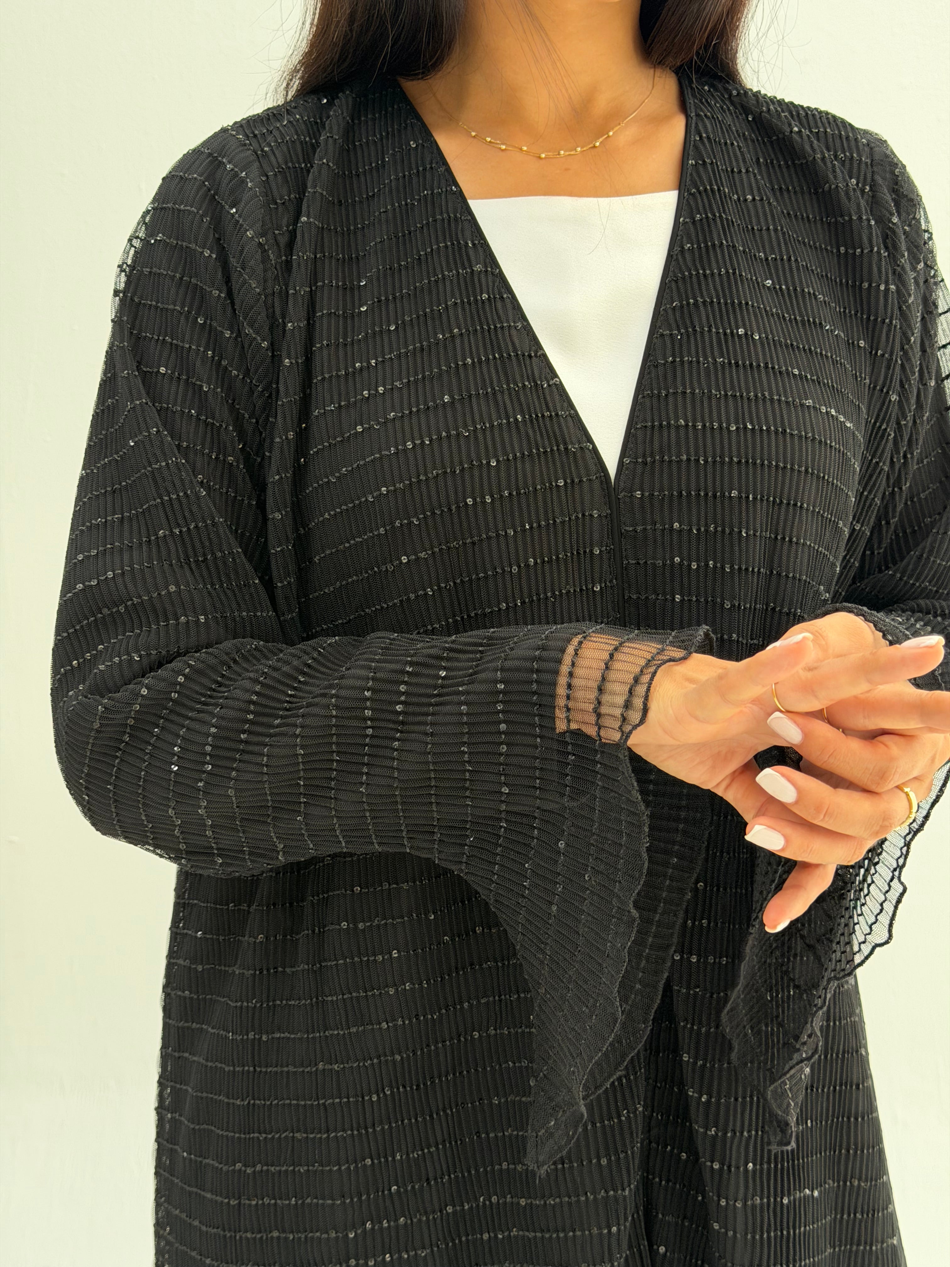 Calla Lily ( pleated tule abaya with Sheila )