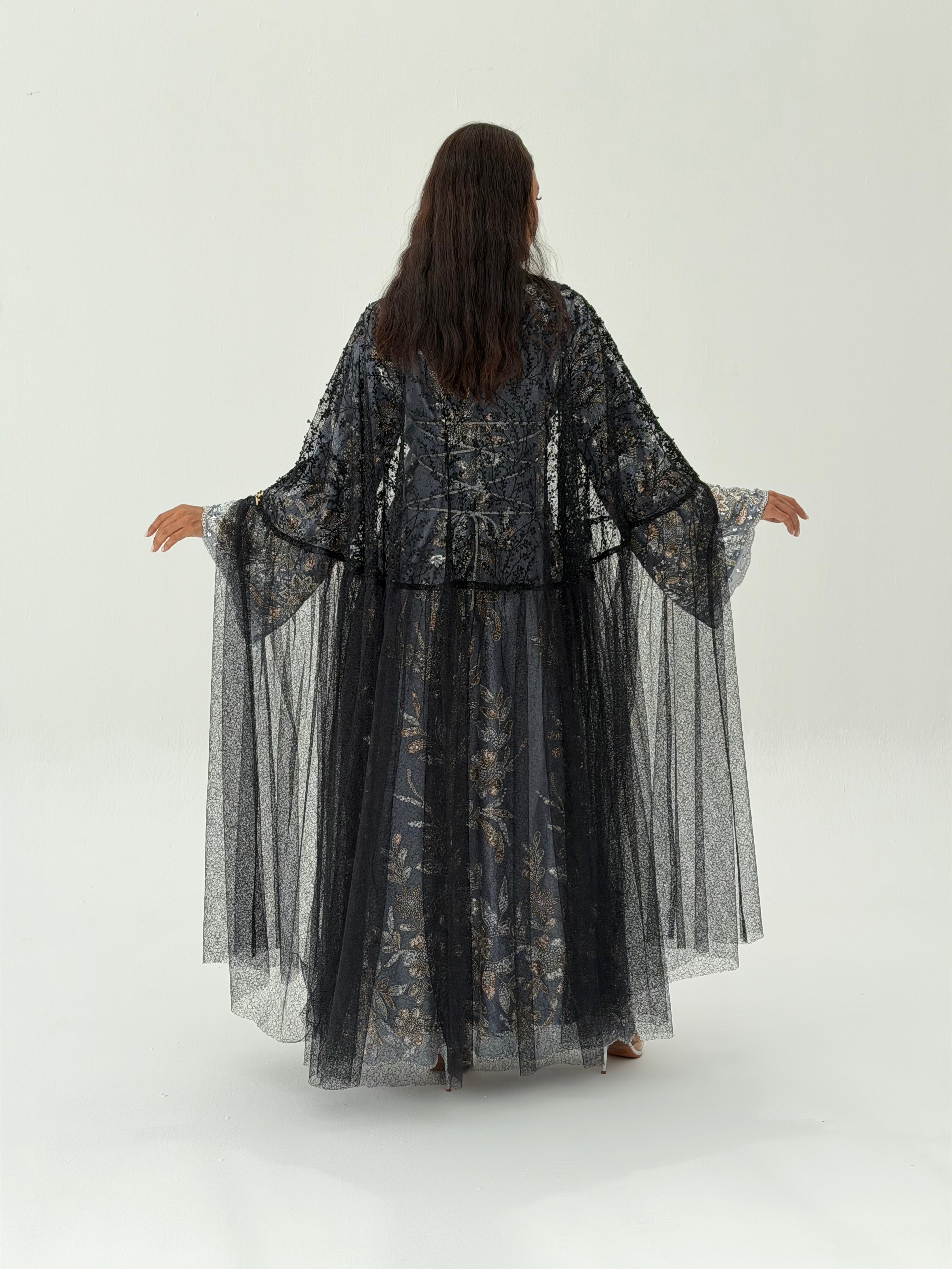 Teejan  ( Eid & Wedding abaya with dantil sheila )