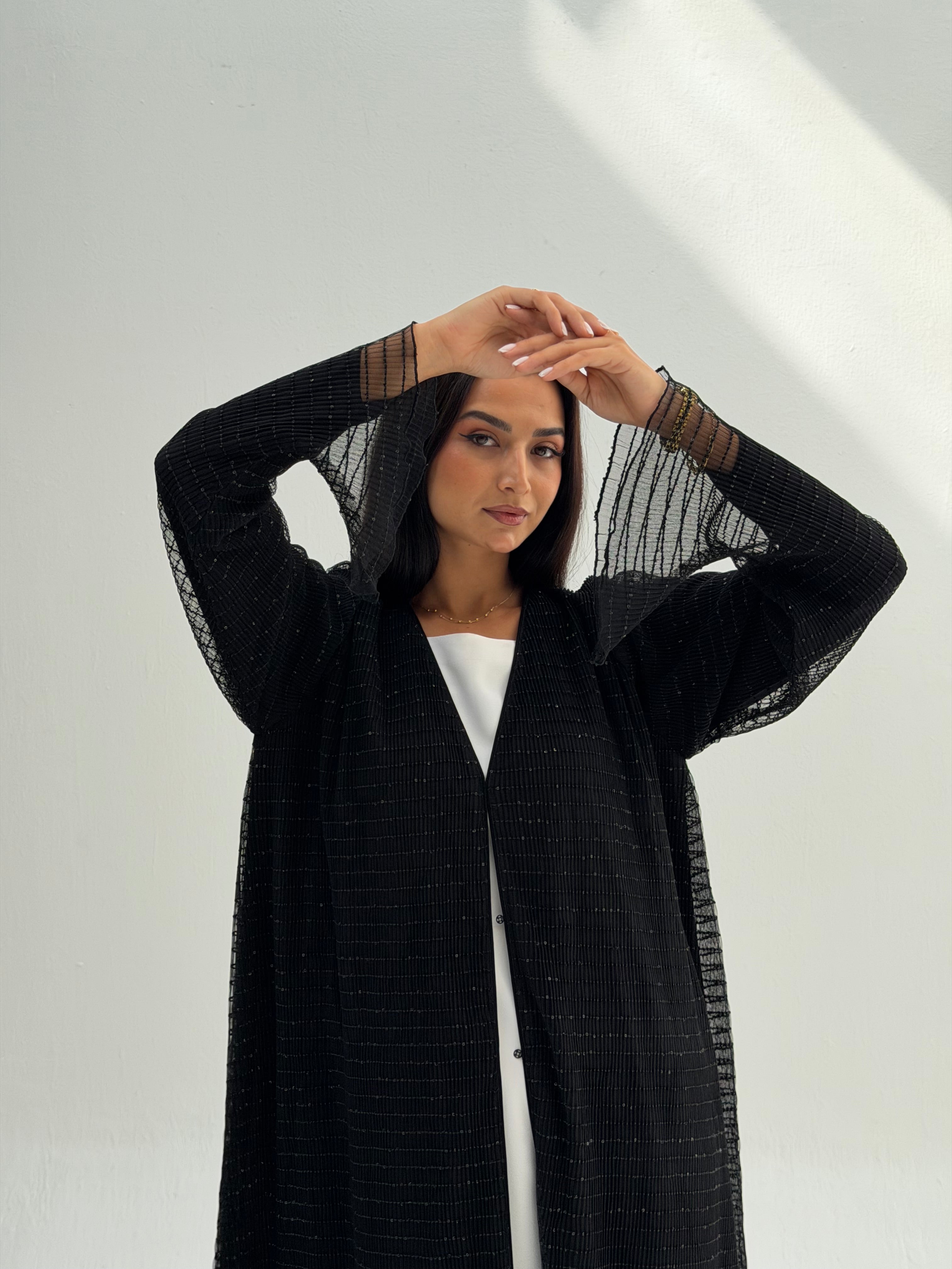 Calla Lily ( pleated tule abaya with Sheila )