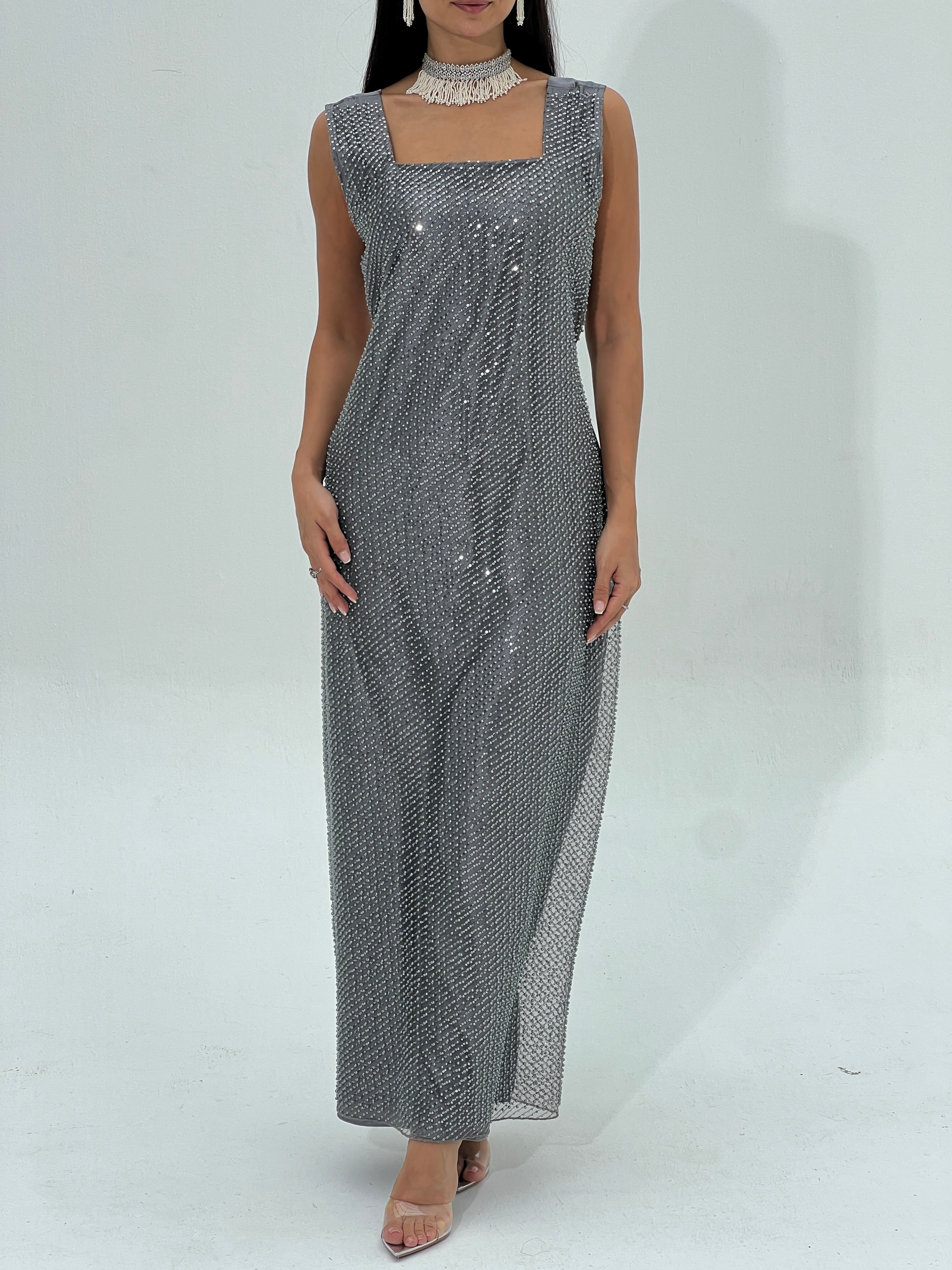 Leila Abaya with inner dress & sheila