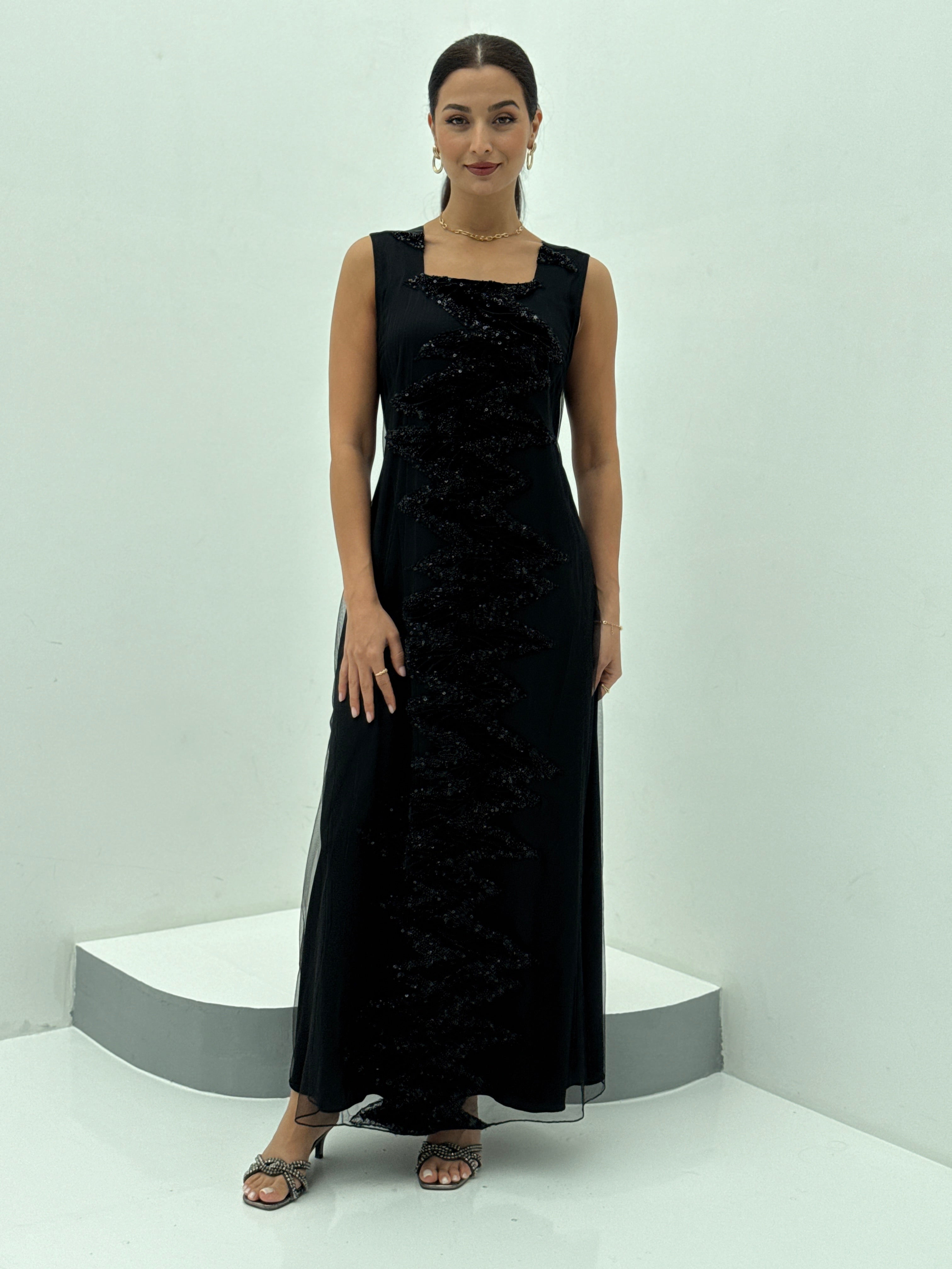 Amna Abaya with dress - Contessa Collection