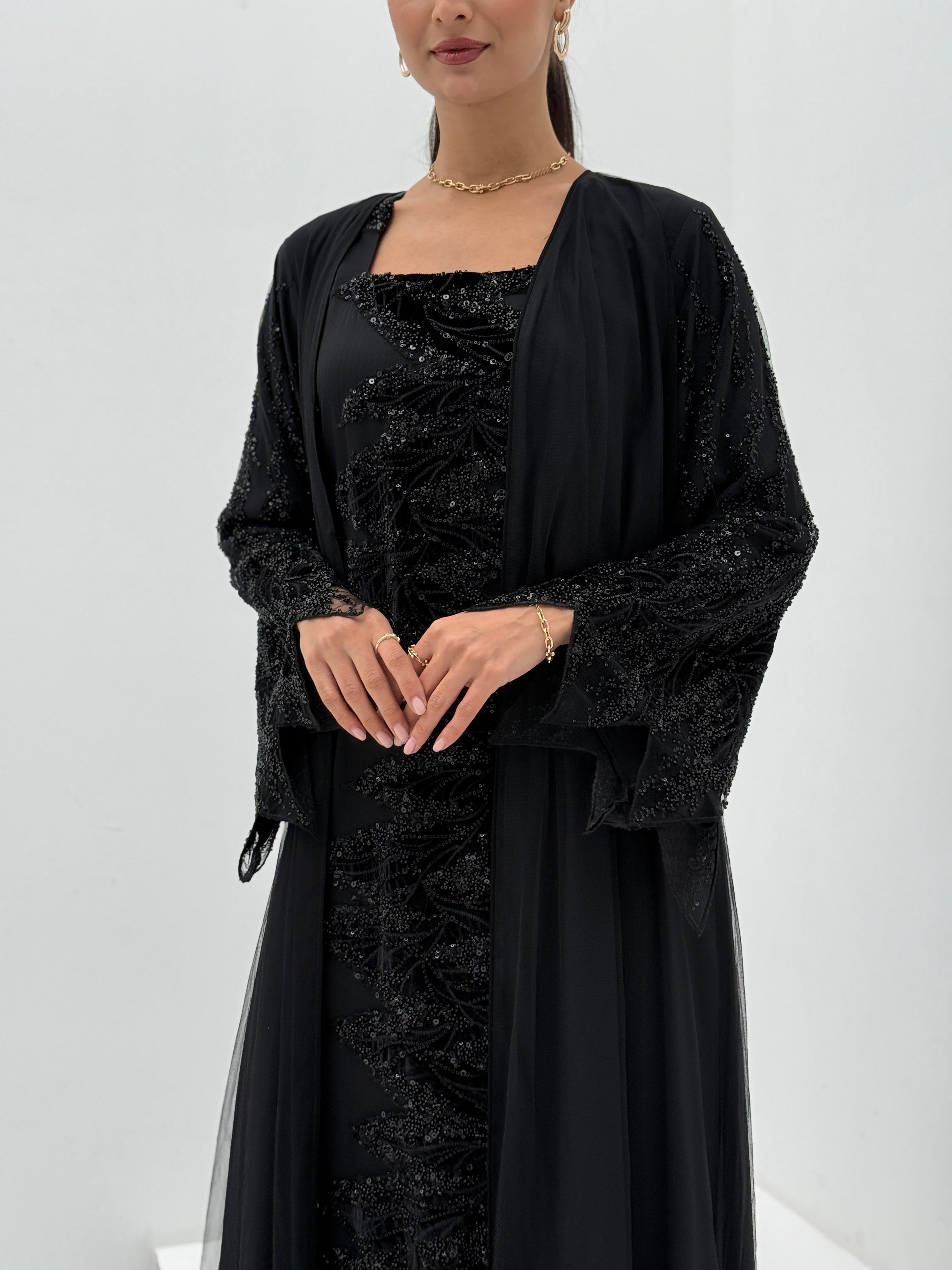 Amna Abaya with dress - Contessa Collection