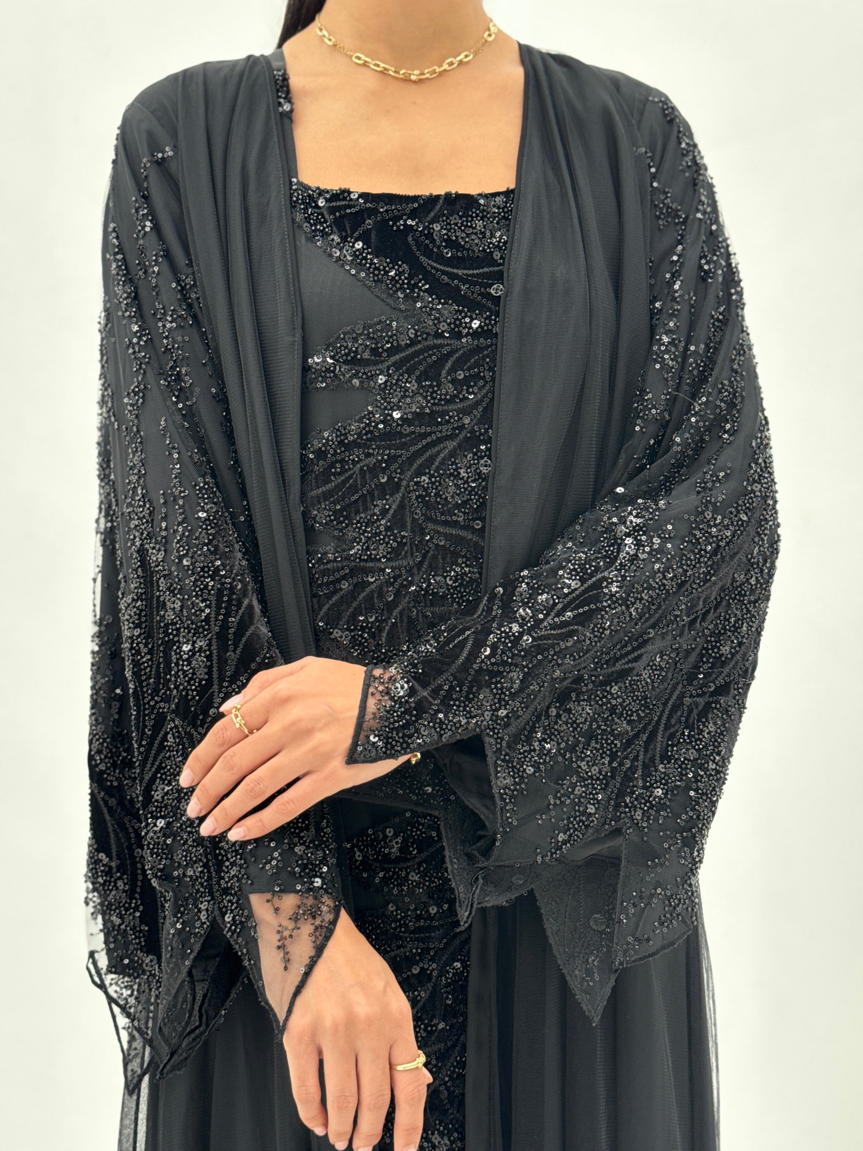 Amna Abaya with dress - Contessa Collection