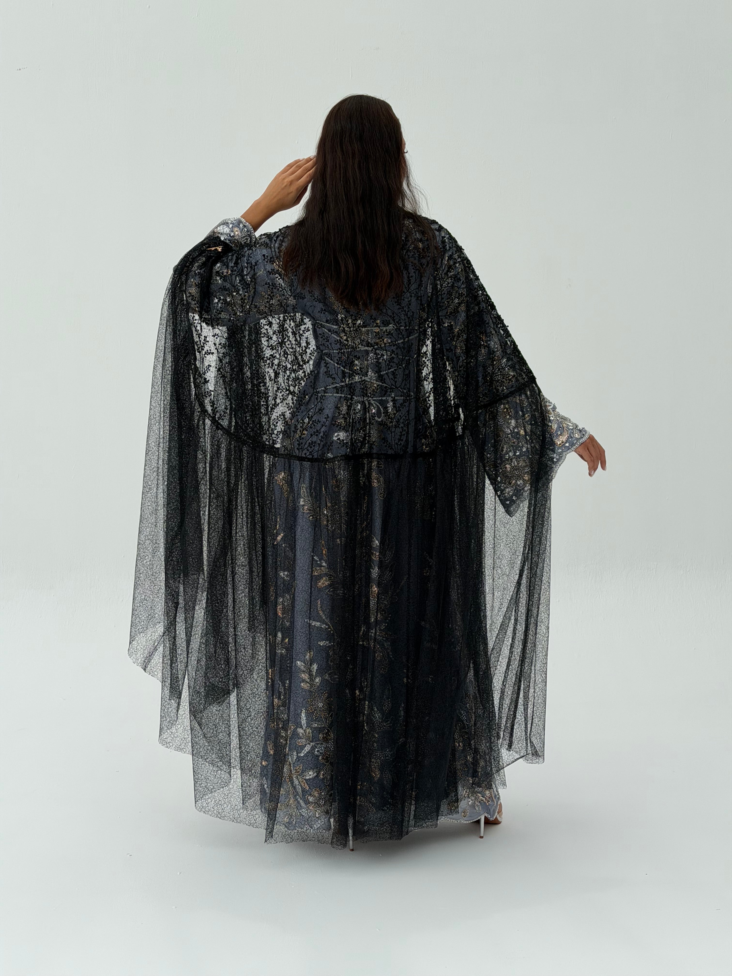 Teejan  ( Eid & Wedding abaya with dantil sheila )
