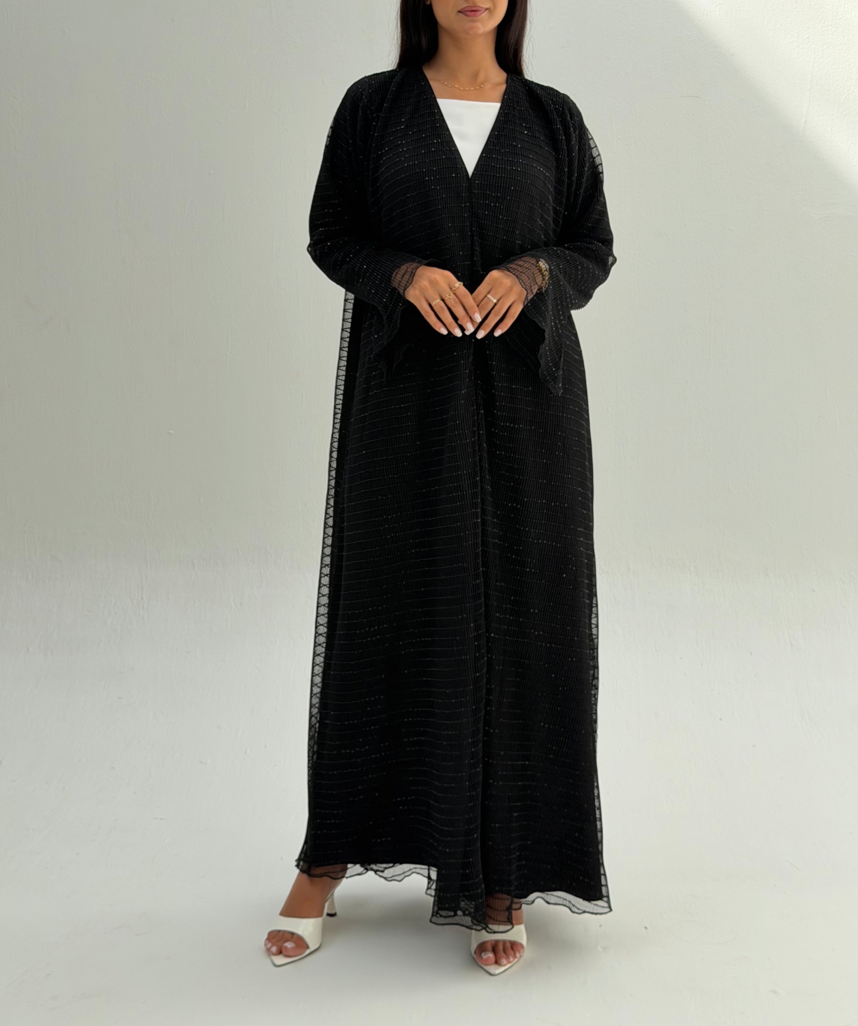 Calla Lily ( pleated tule abaya with Sheila )