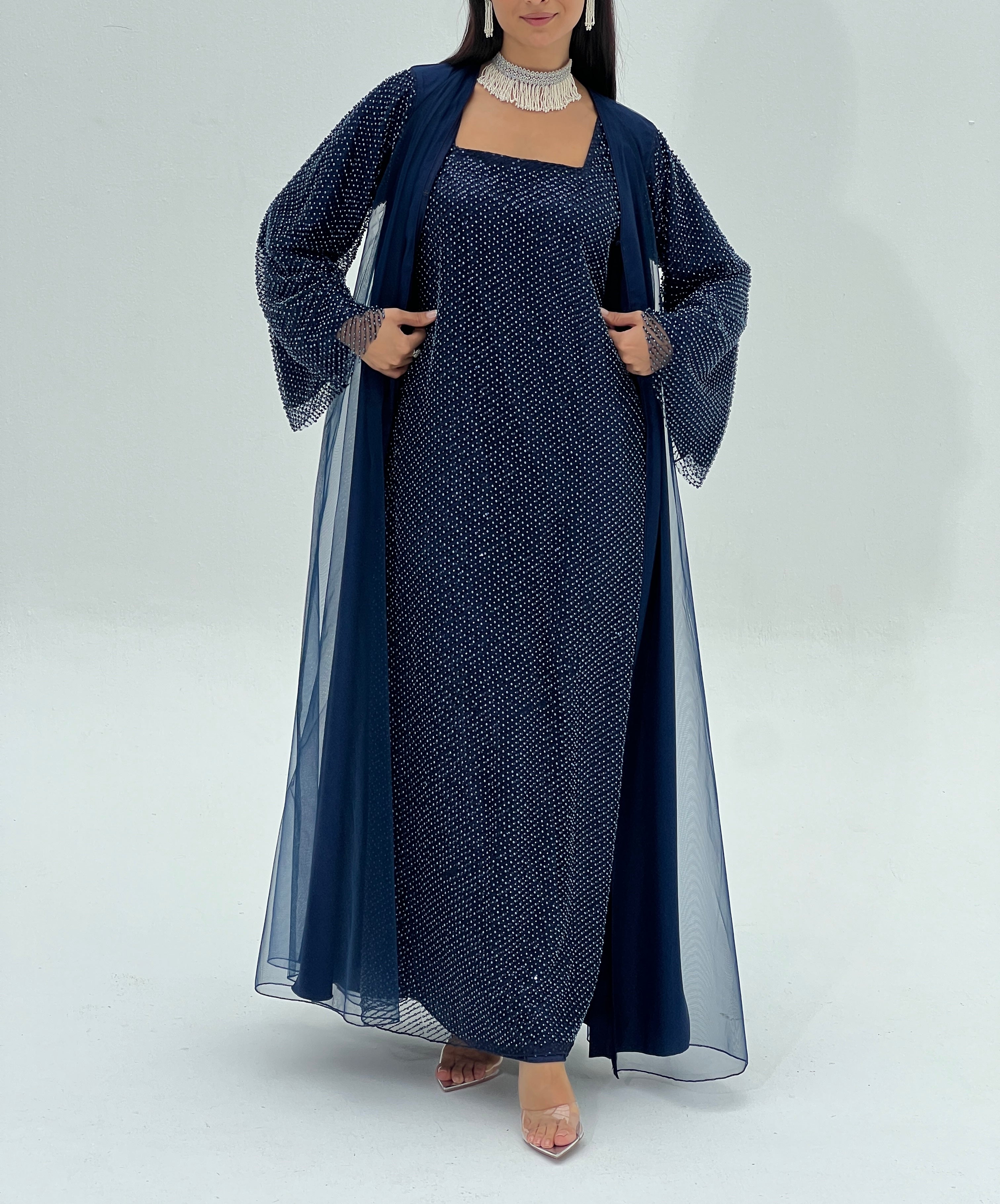 Leila Abaya with inner dress & sheila