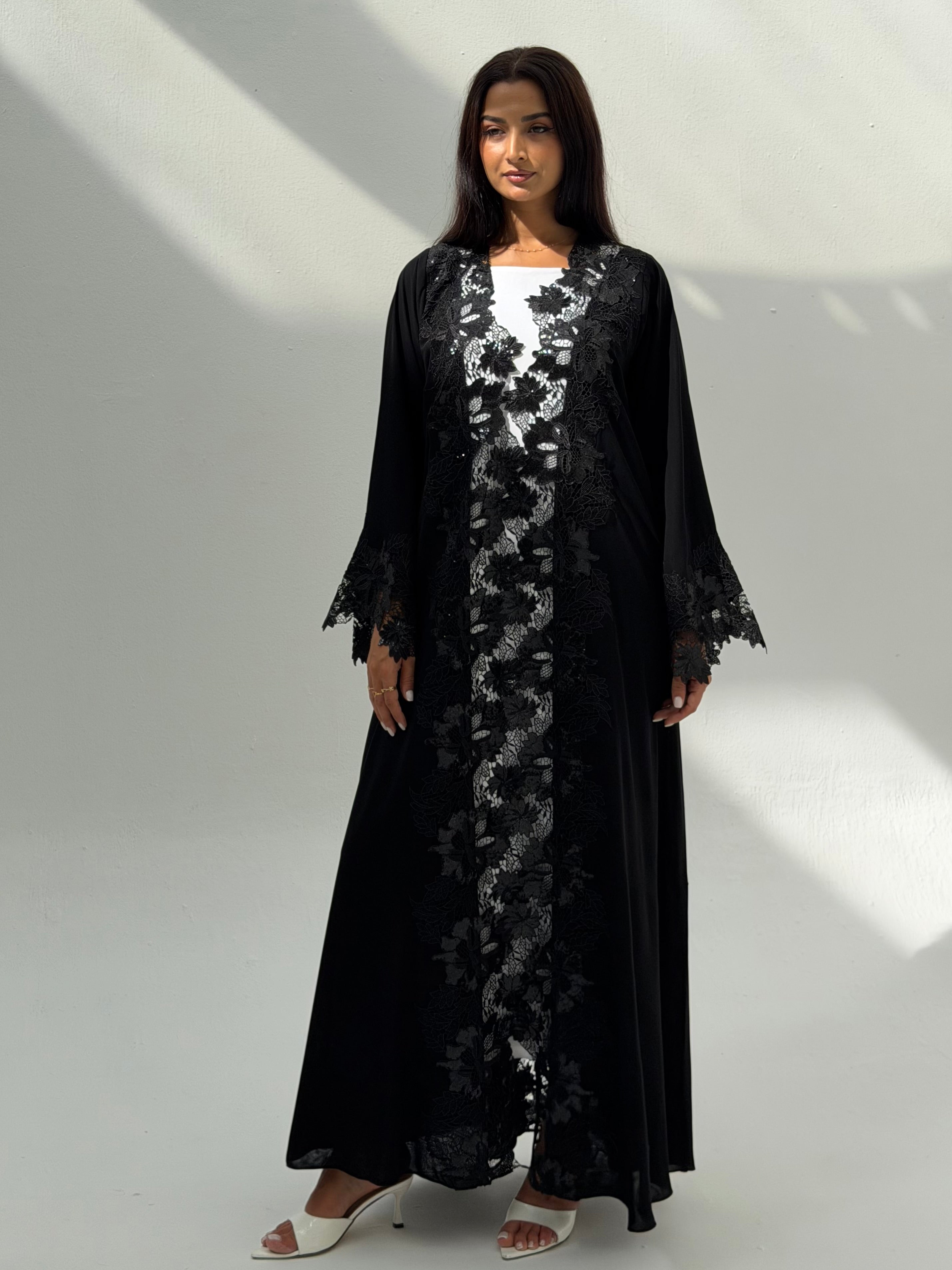 Nila ( Lace Chiffon abaya with Sheila )
