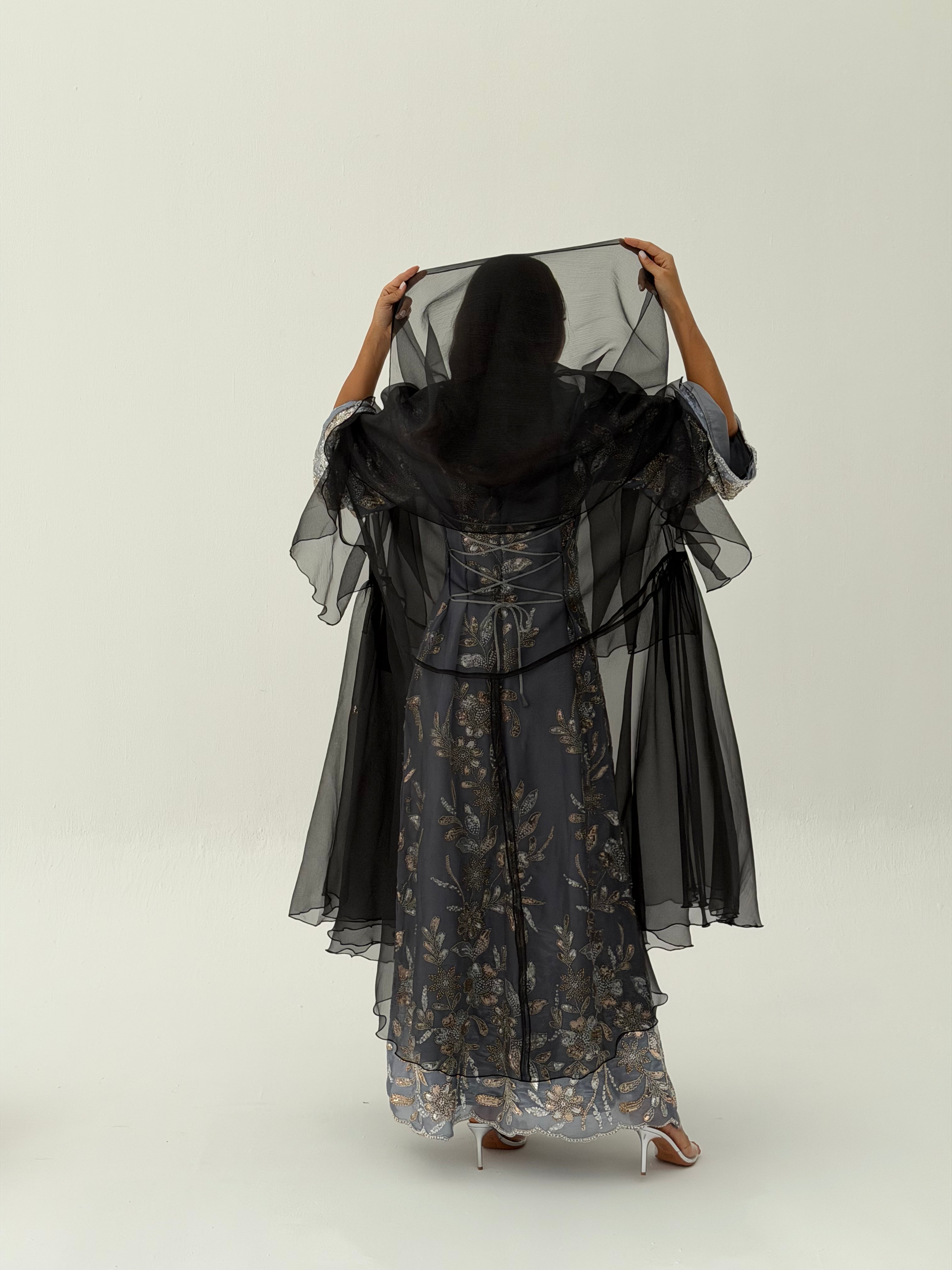 Buthaina ( Soft Organza Eid & Wedding Abaya with sheila )