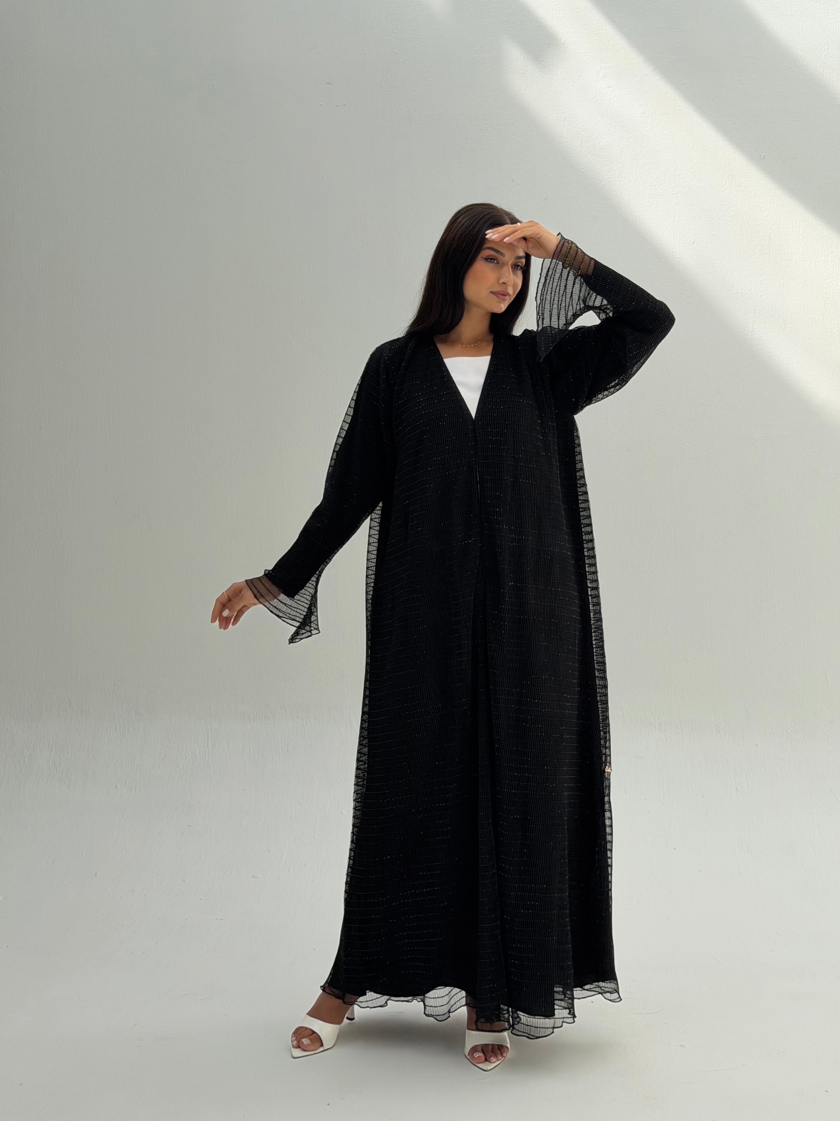 Calla Lily ( pleated tule abaya with Sheila )