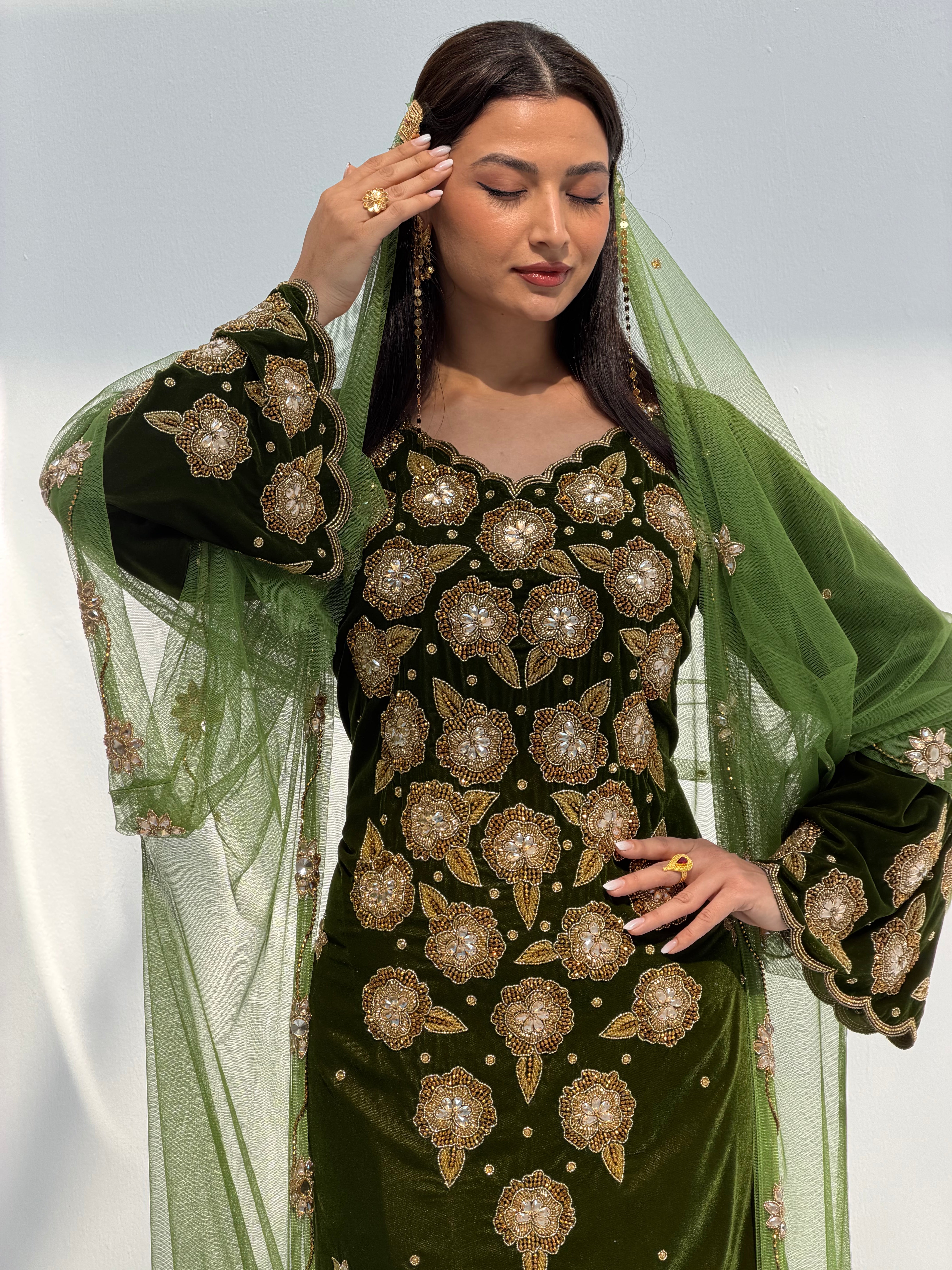 Mitha ( Velvet Dress With Bisht Tule & Tule Sheila )