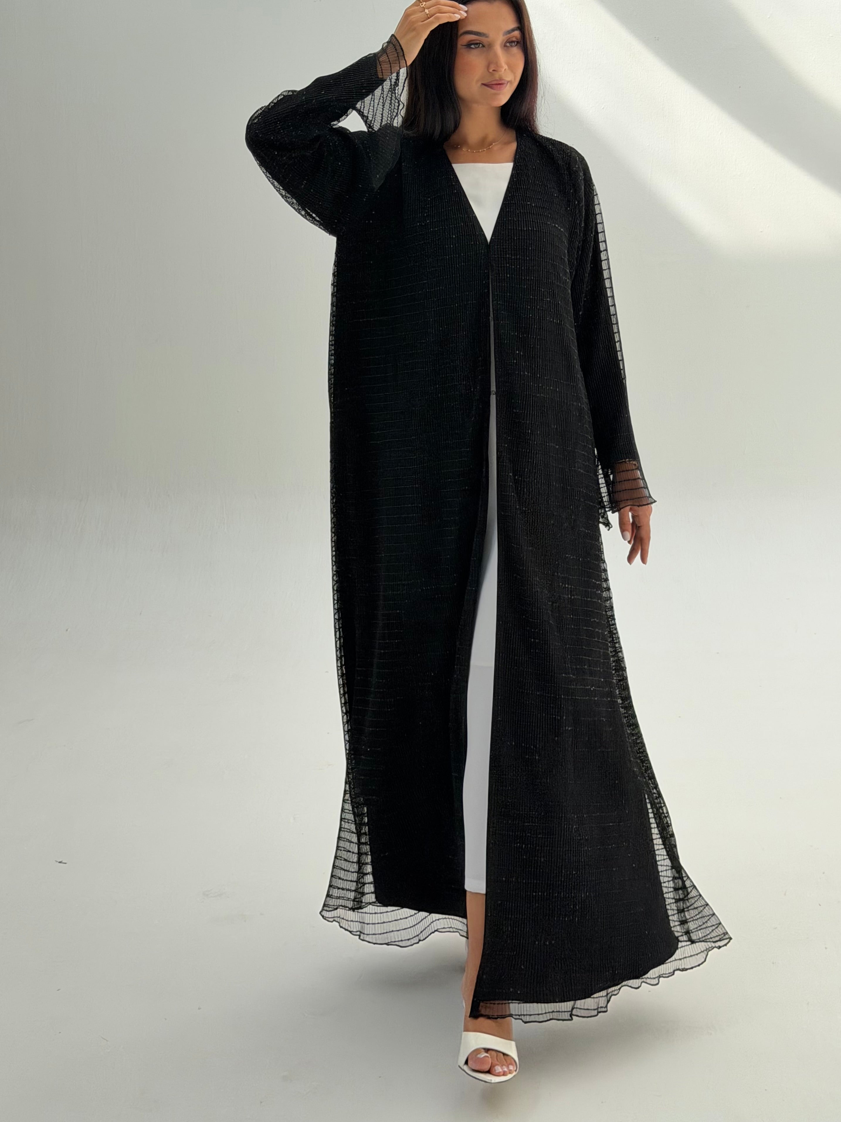 Calla Lily ( pleated tule abaya with Sheila )
