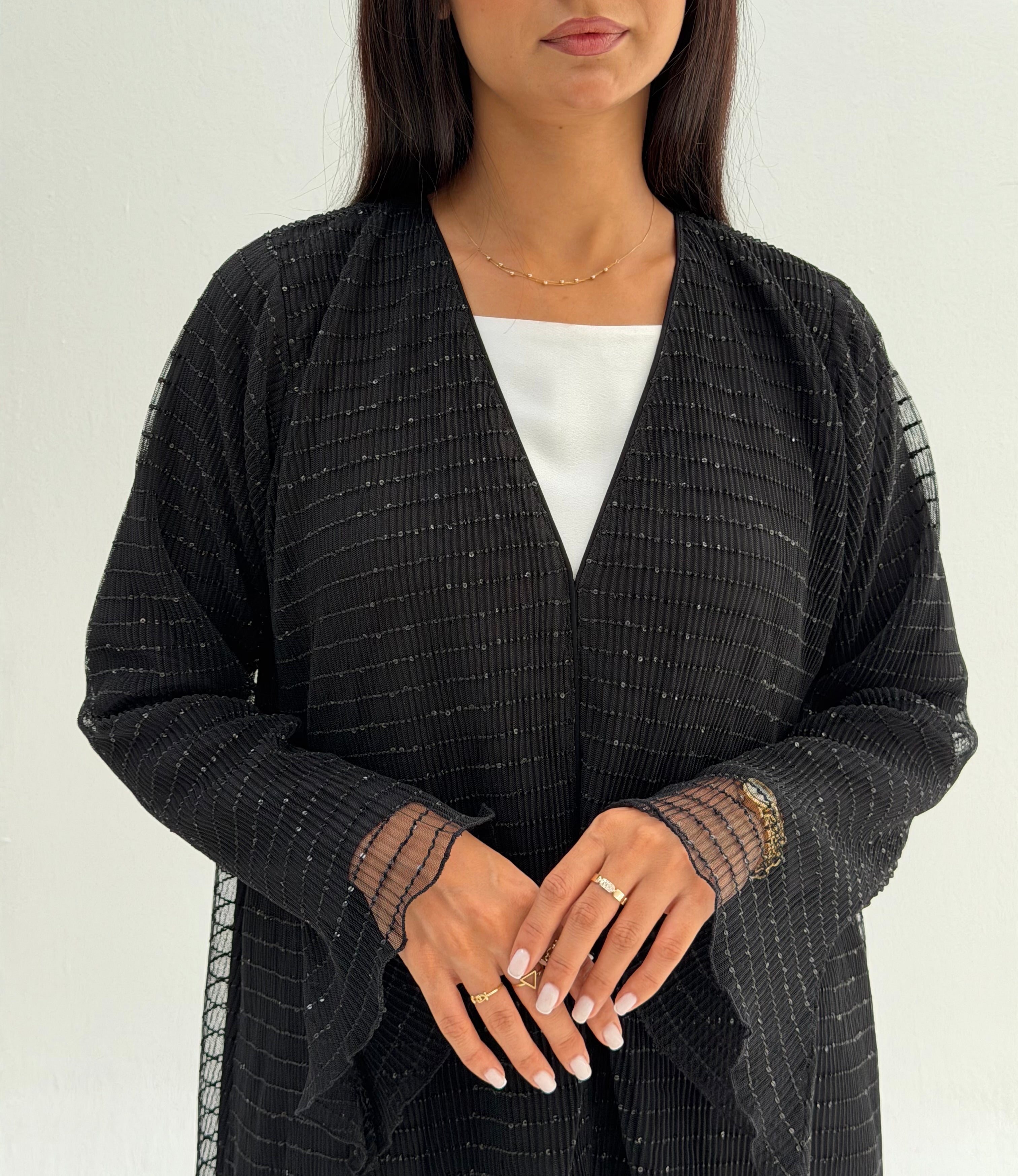 Calla Lily ( pleated tule abaya with Sheila )