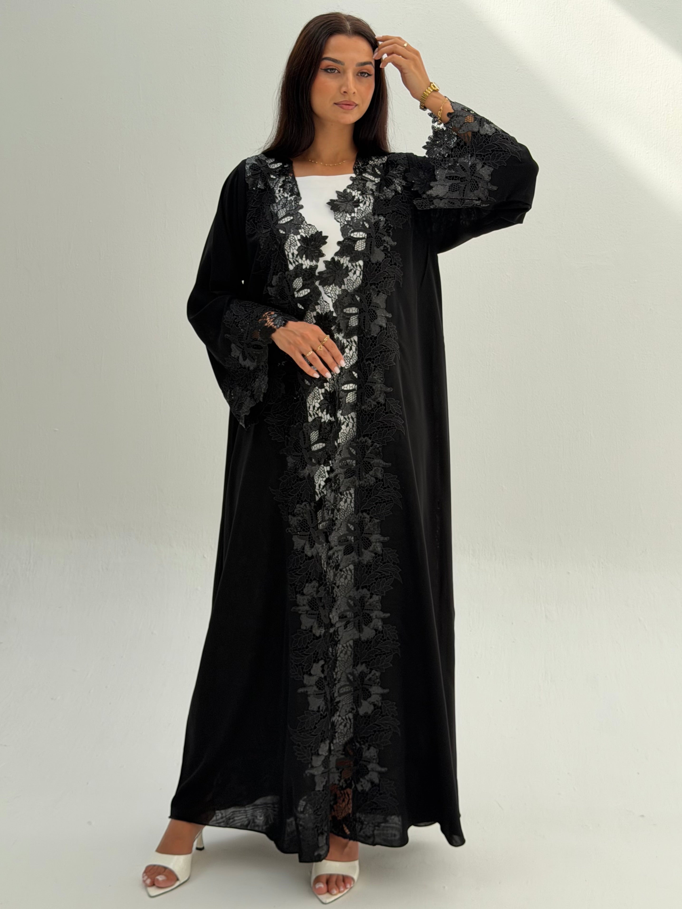 Nila ( Lace Chiffon abaya with Sheila )
