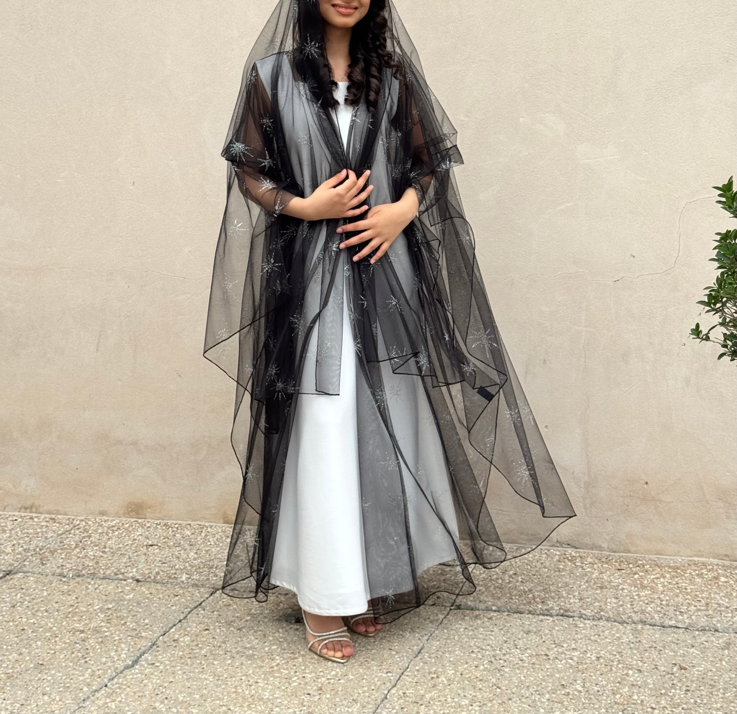 Naz Transparent Abaya - Contessa Collection
