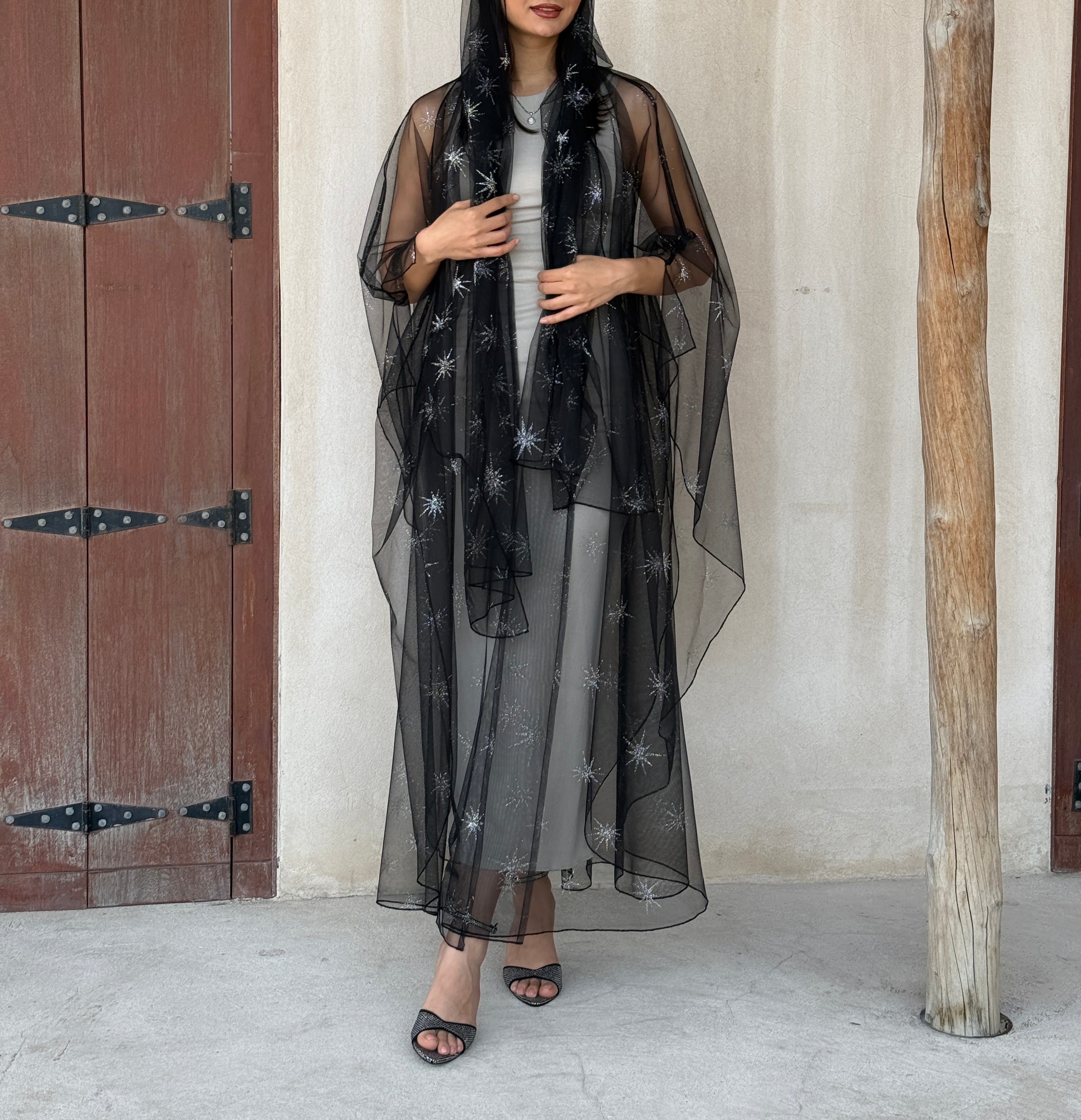 Naz Transparent Abaya - Contessa Collection