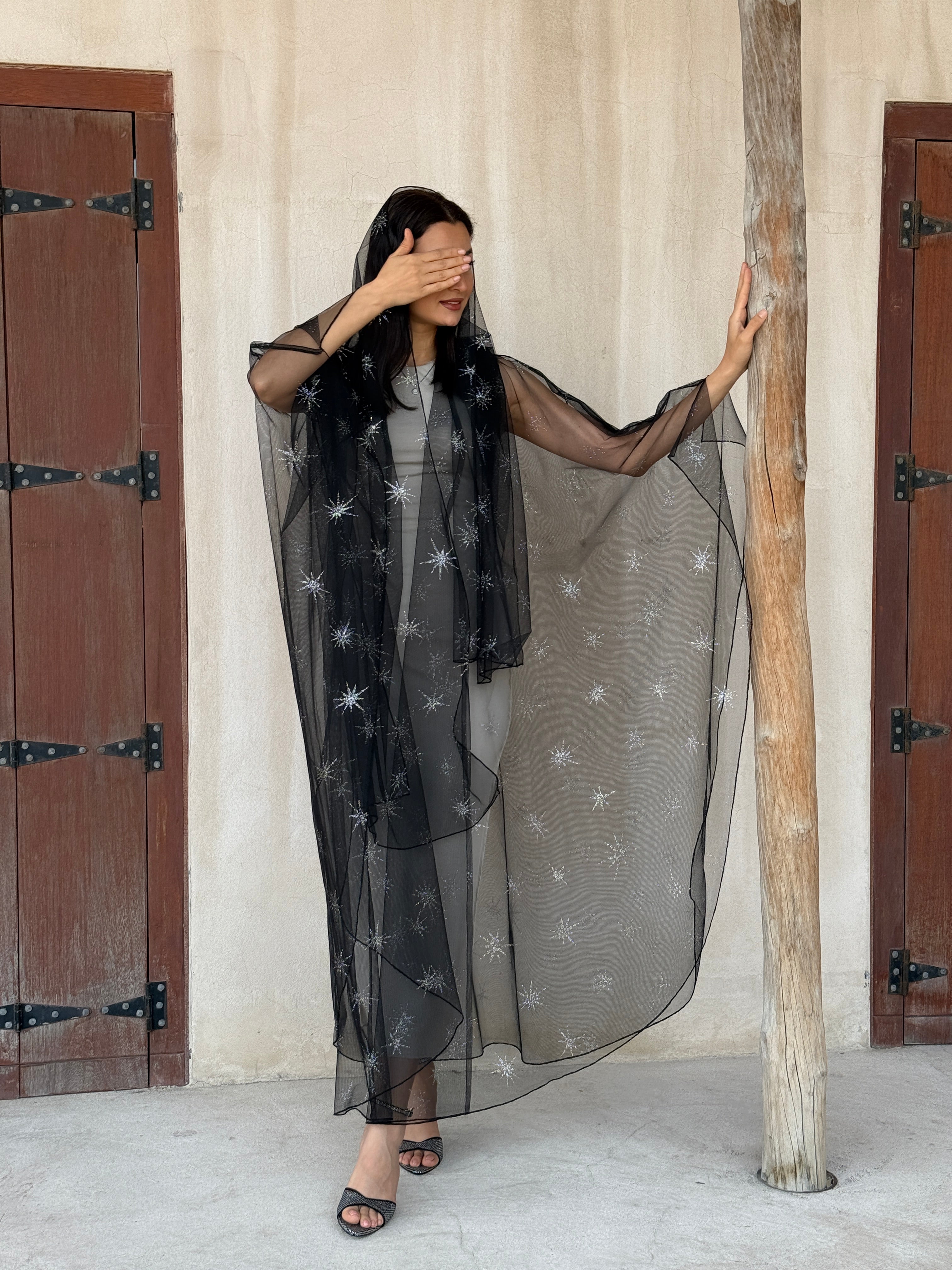 Naz Transparent Abaya - Contessa Collection