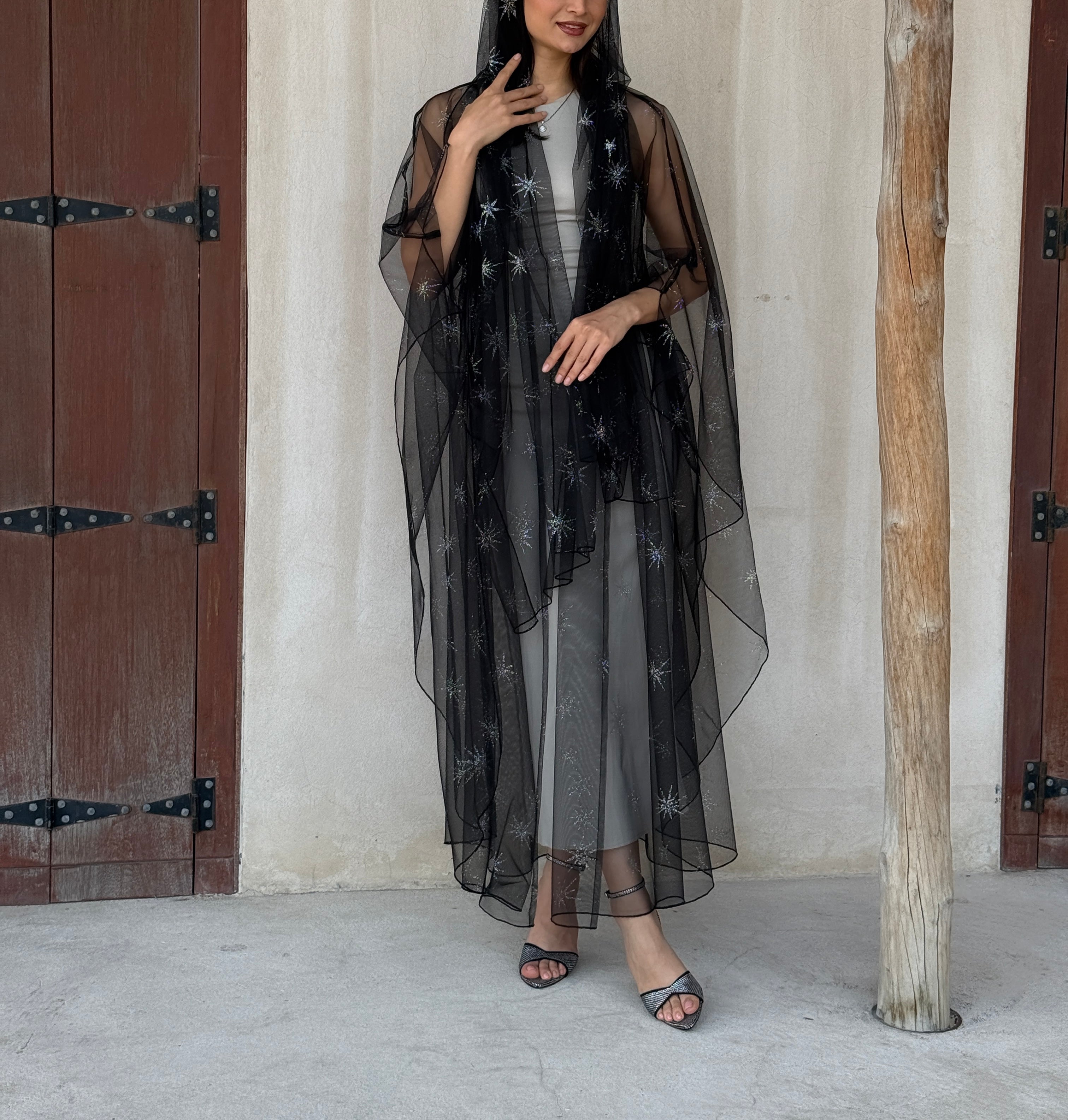 Naz Transparent Abaya - Contessa Collection
