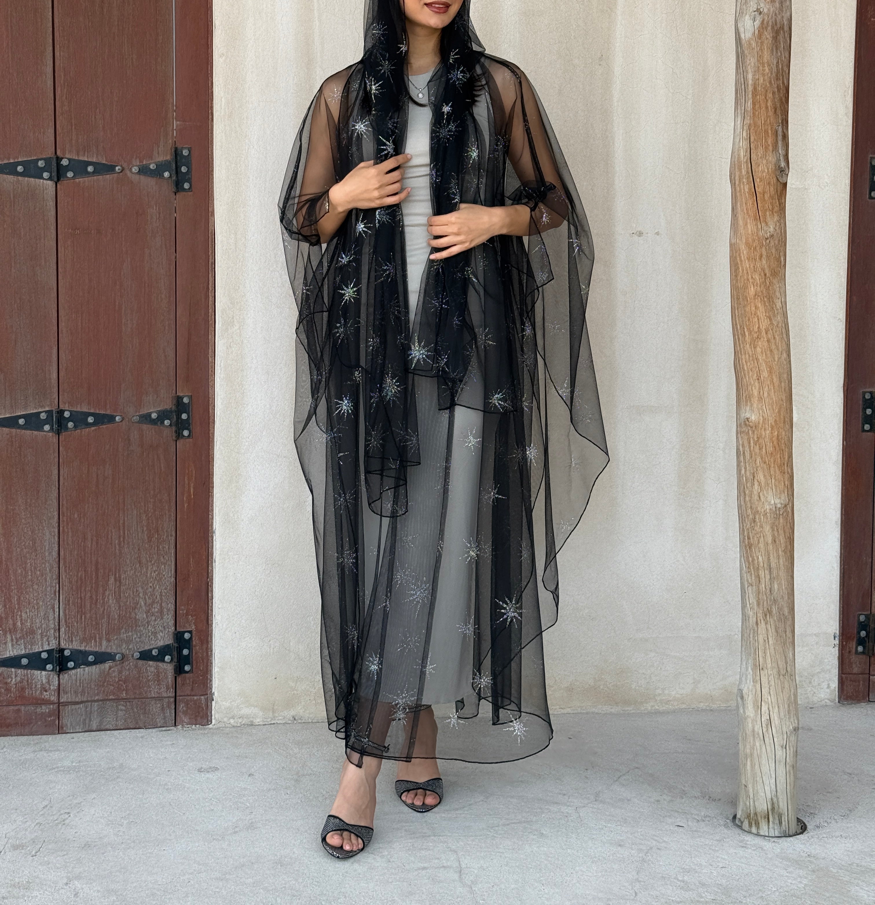 Naz Transparent Abaya - Contessa Collection