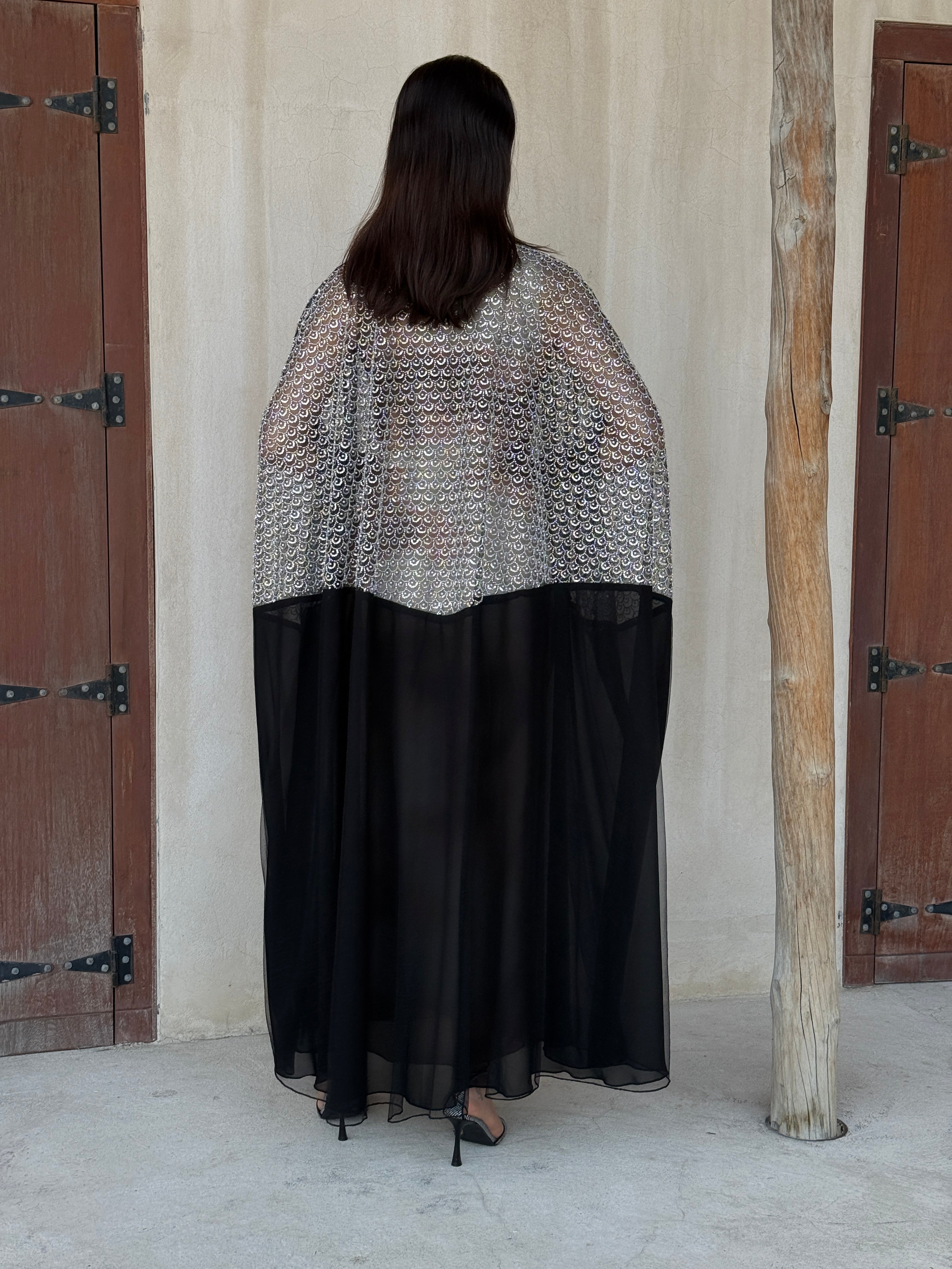 Rosa Transparent Abaya - Contessa Collection   Dubai 