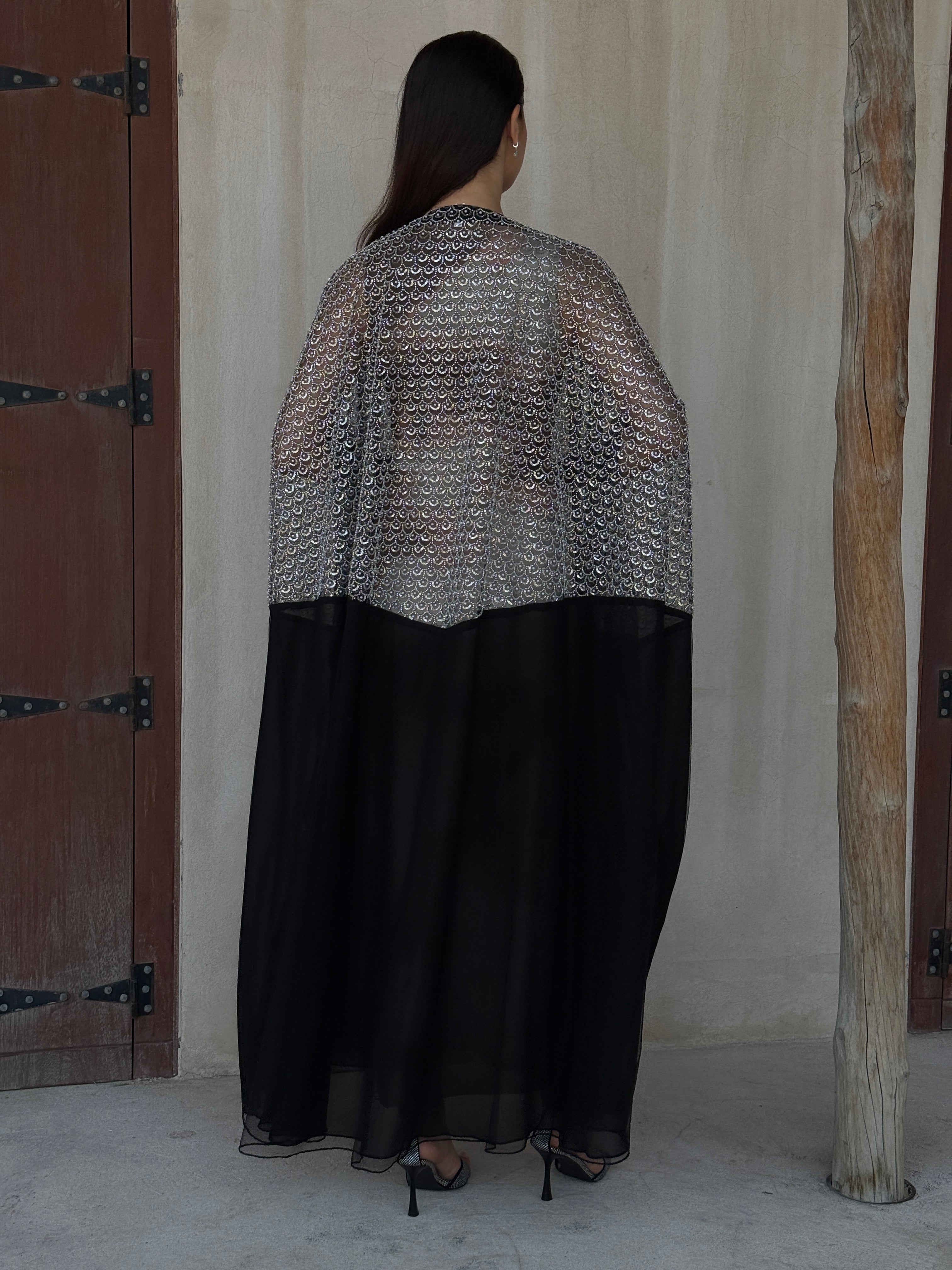 Rosa Transparent Abaya - Contessa Collection   Dubai 