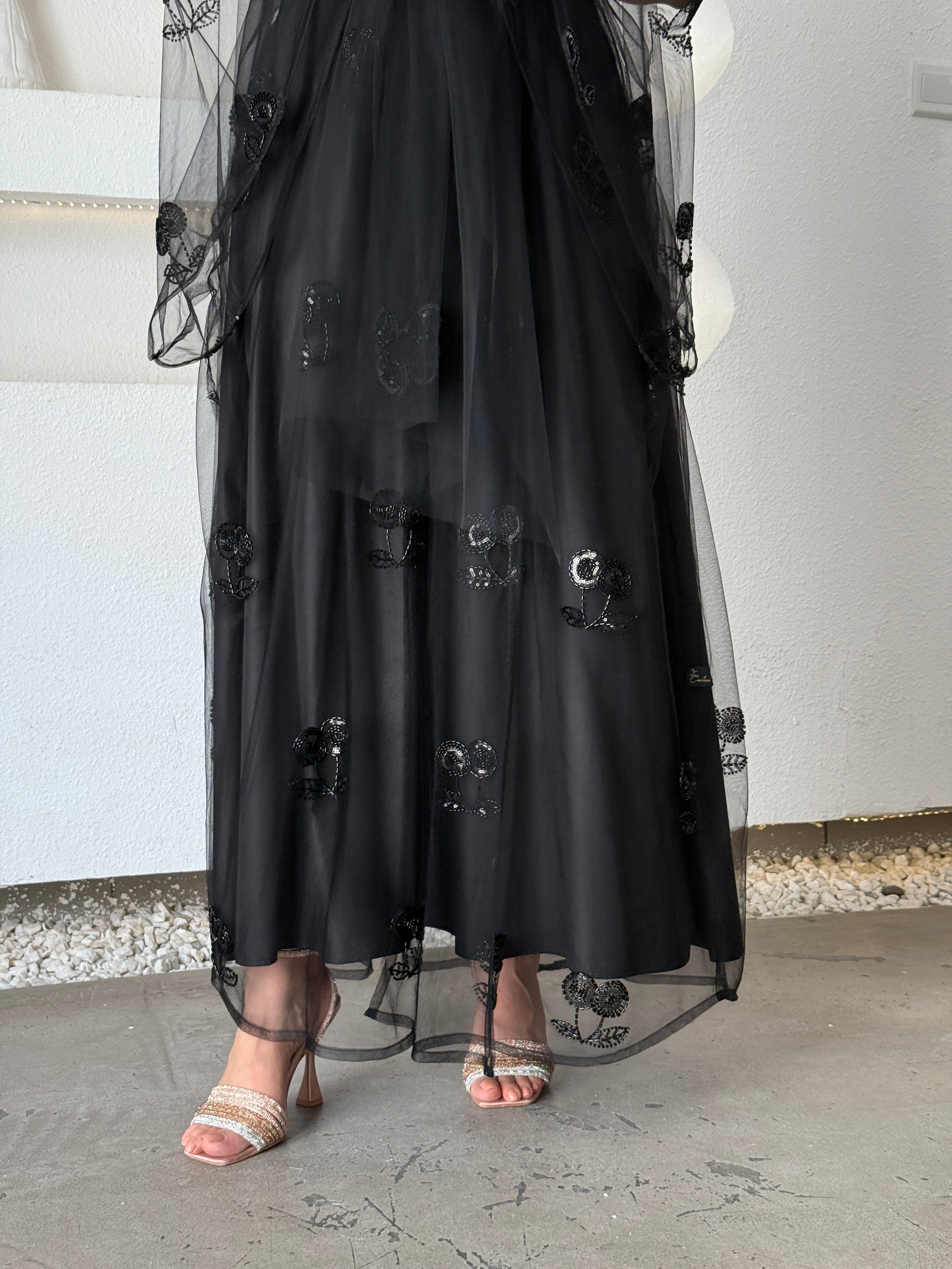 SADEEM Tule Abaya - Contessa Collection