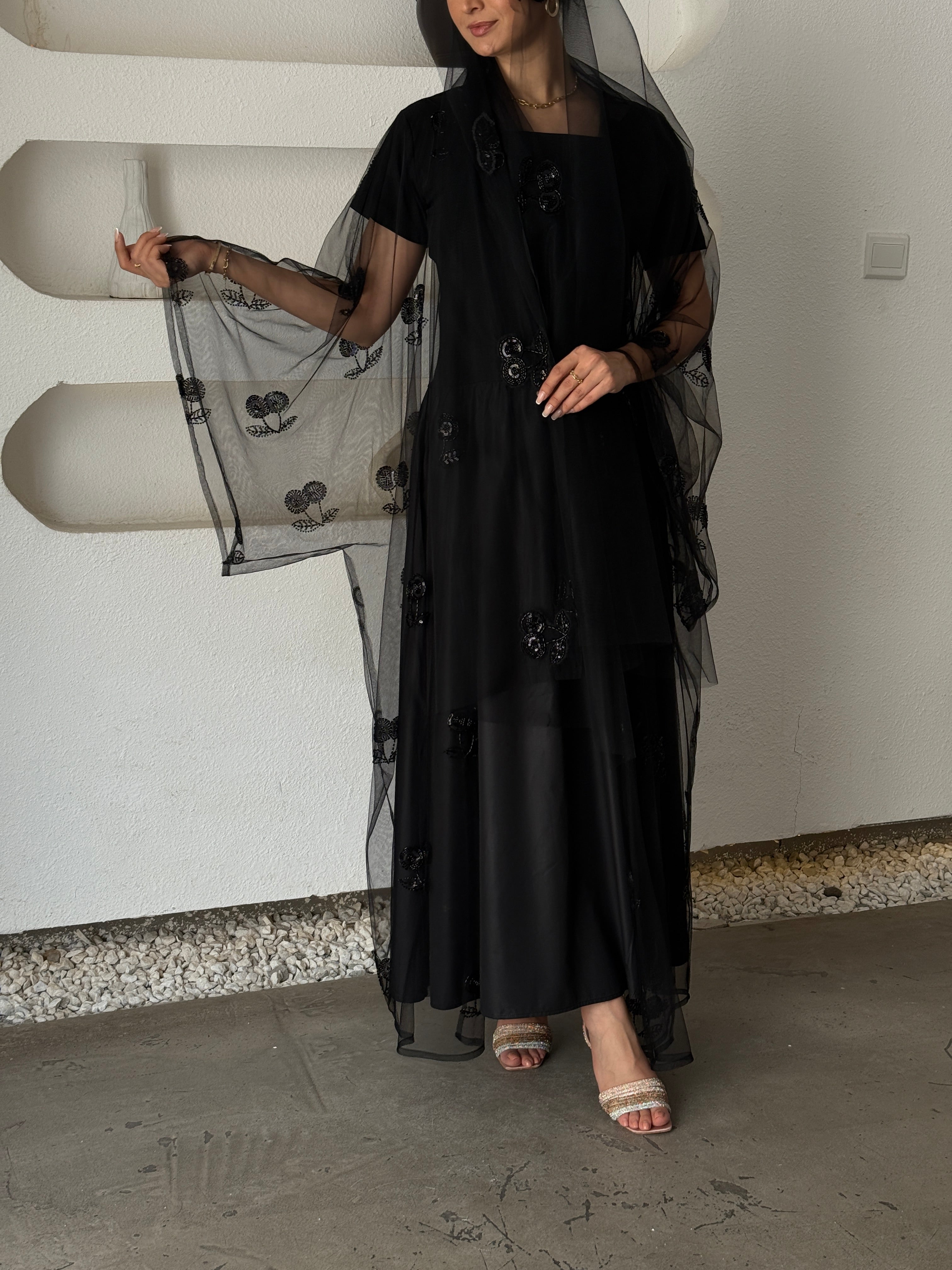 SADEEM Tule Abaya - Contessa Collection