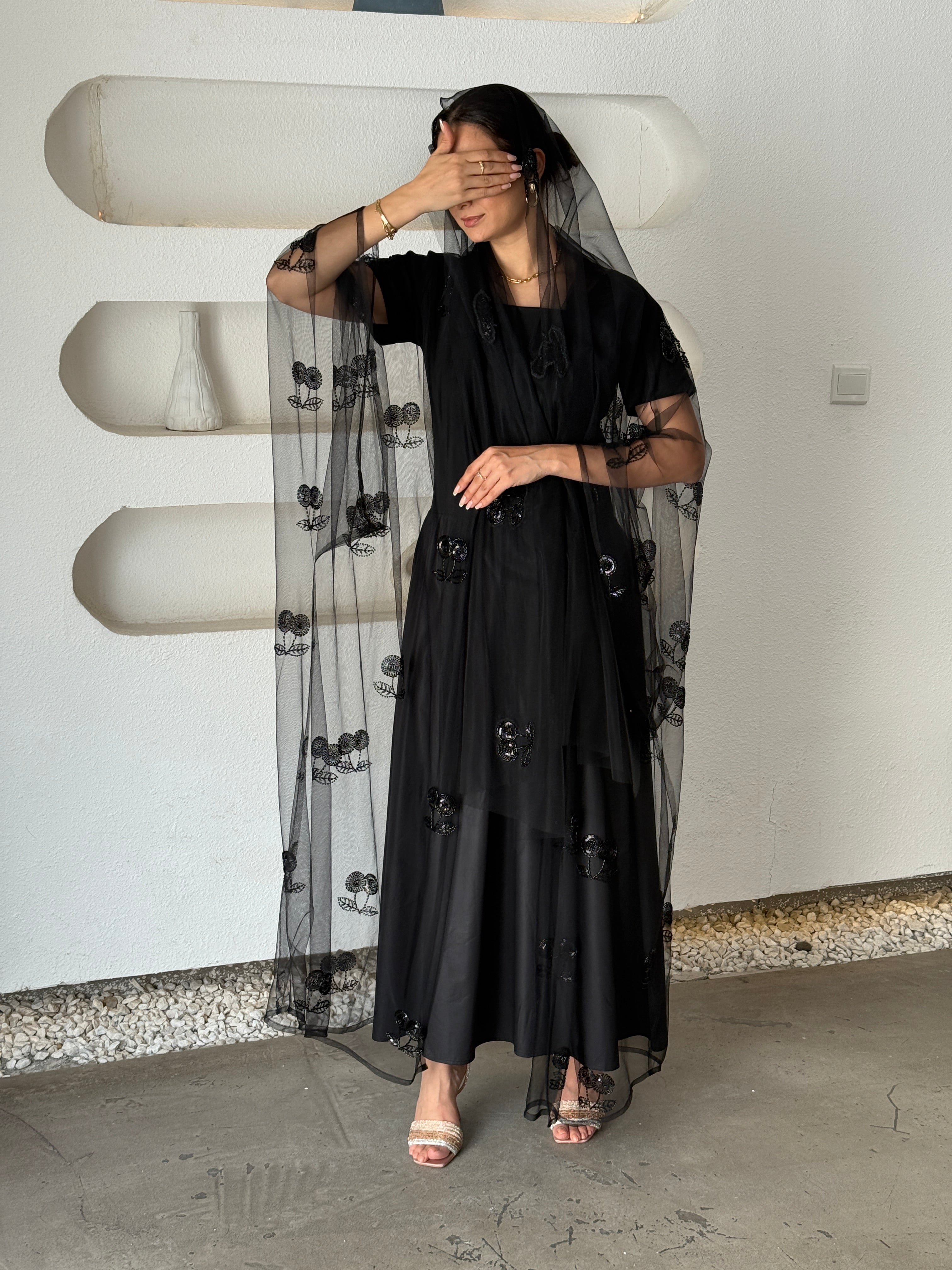 SADEEM Tule Abaya - Contessa Collection