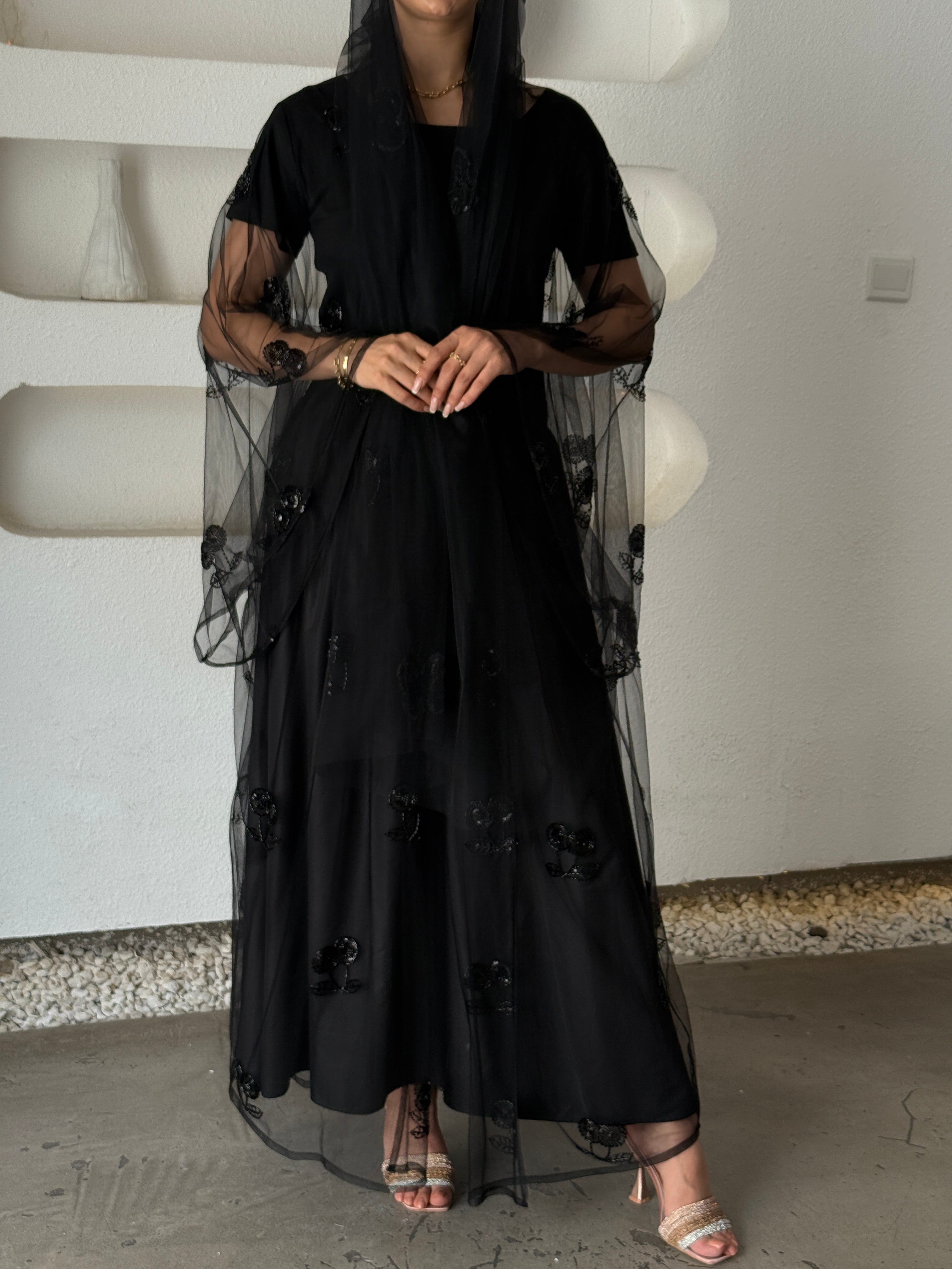 SADEEM Tule Abaya - Contessa Collection