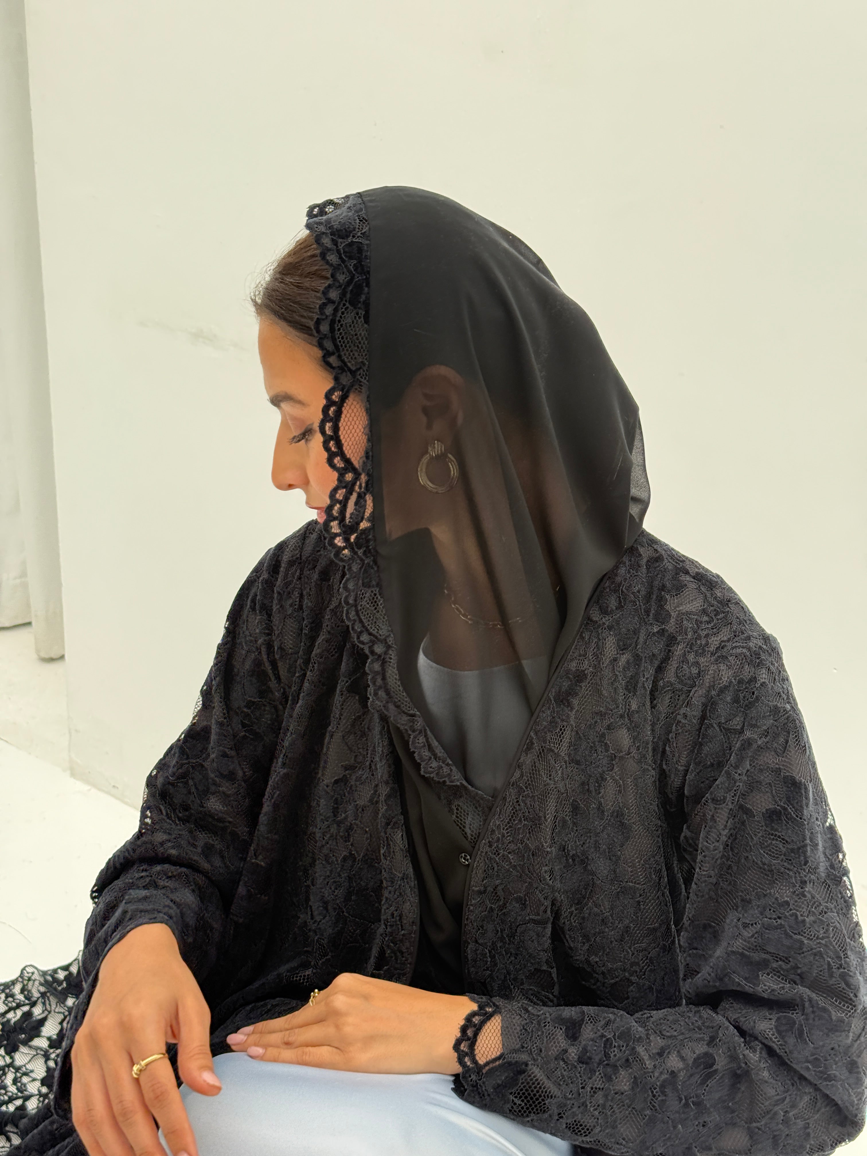 Winter Night Velvet Abaya - Contessa Collection