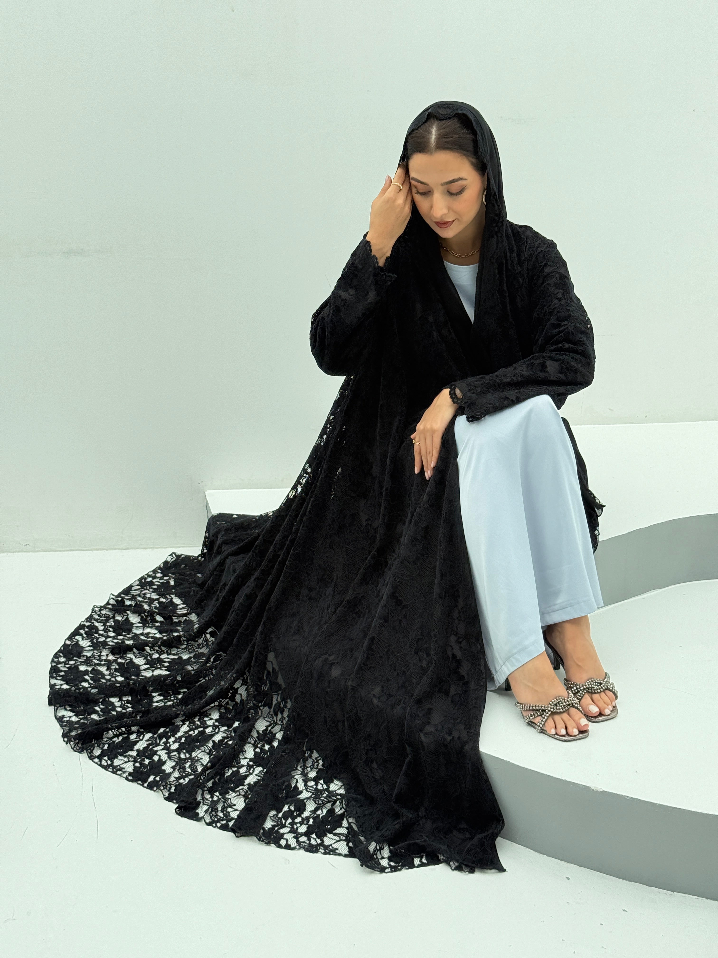 Winter Night Velvet Abaya - Contessa Collection