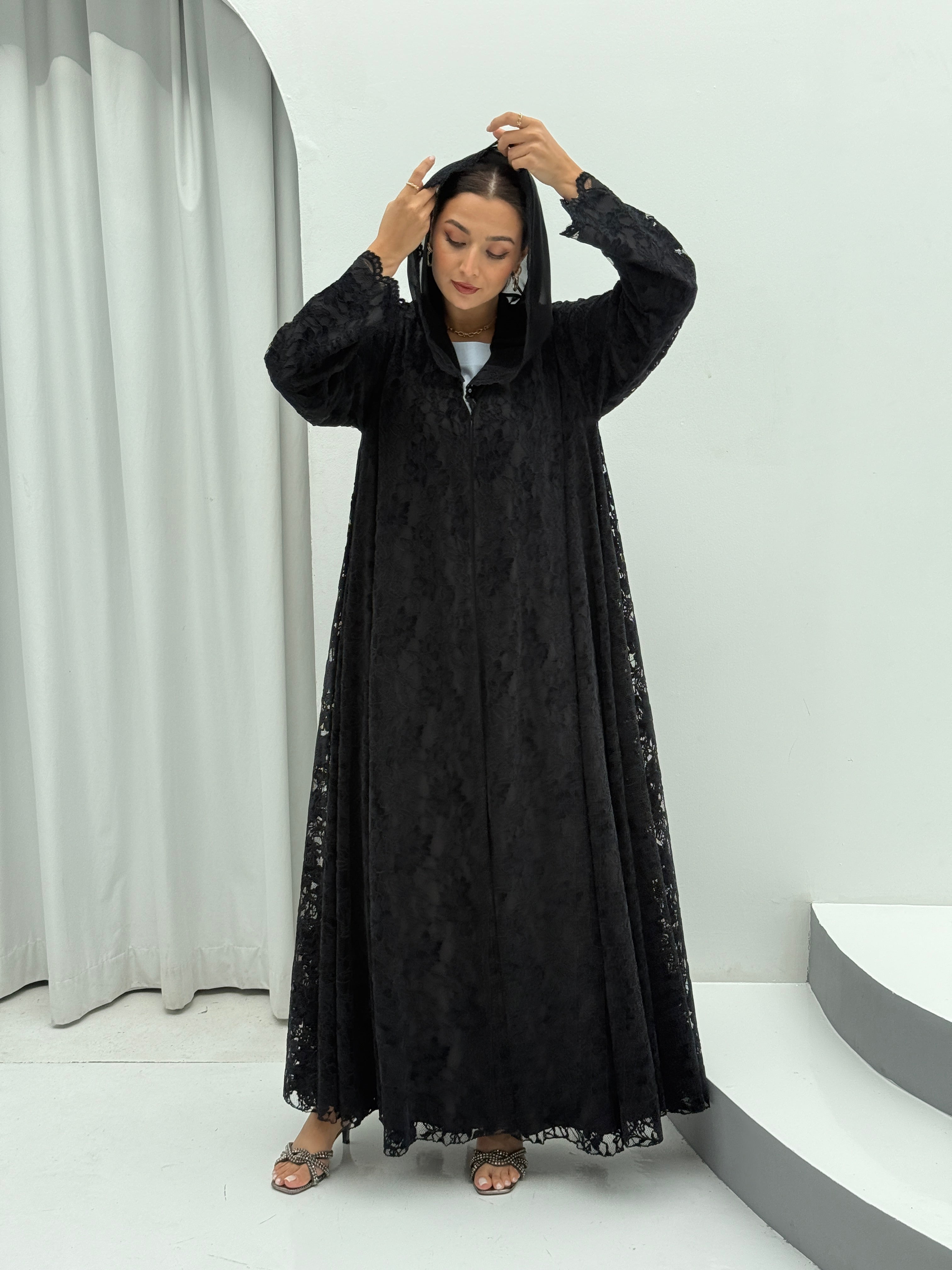Winter Night Velvet Abaya - Contessa Collection