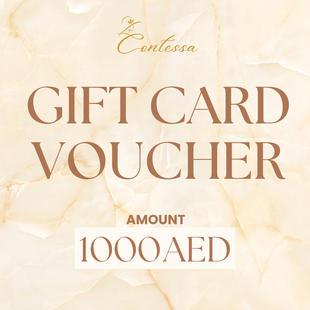 Contessa Collection 1000 AED gift card voucher for an abaya gift card UAE