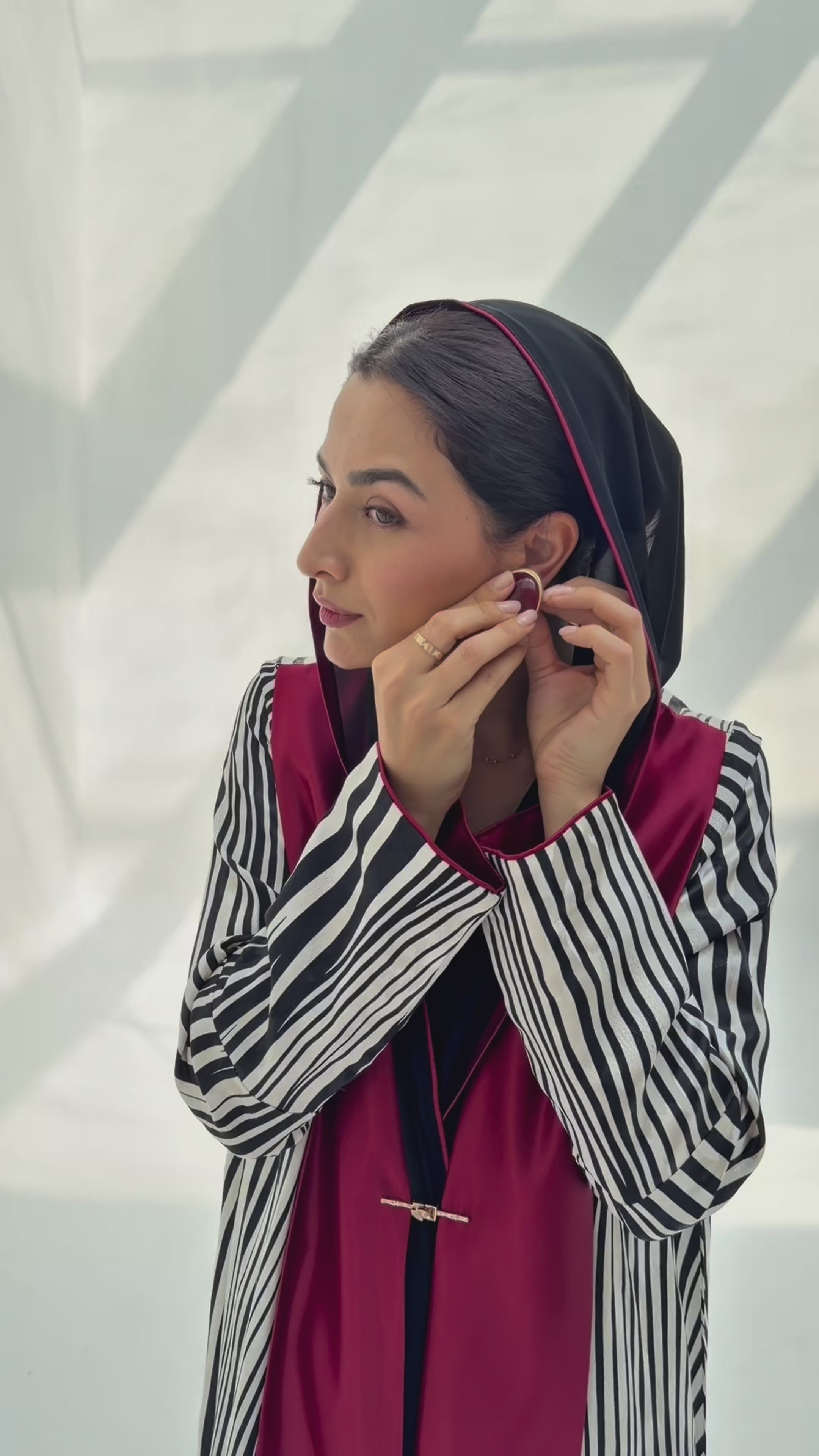 Ruby Stripe ❤️ ( Abaya with Sheila )