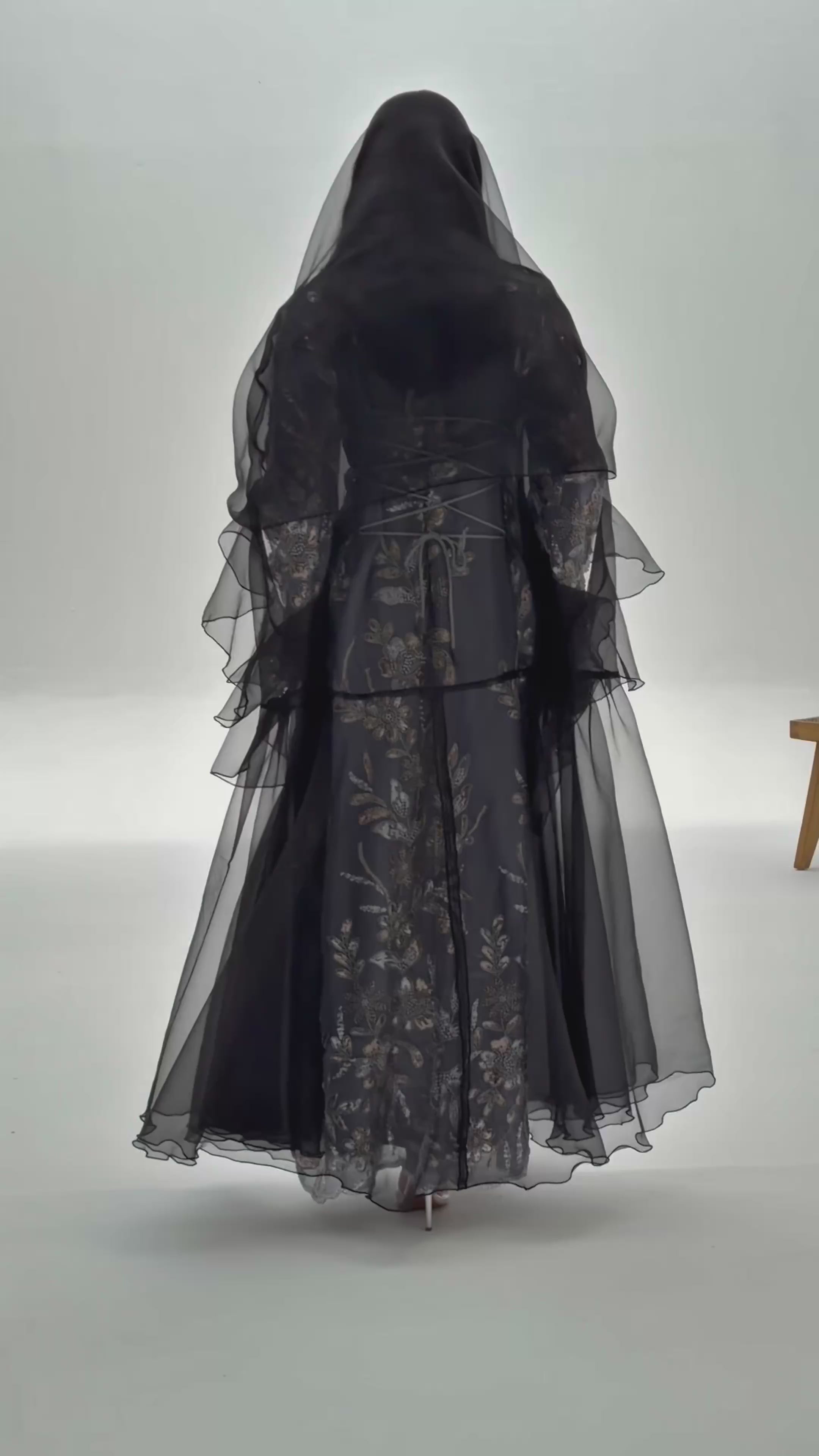 Buthaina ( Soft Organza Eid & Wedding Abaya with sheila )